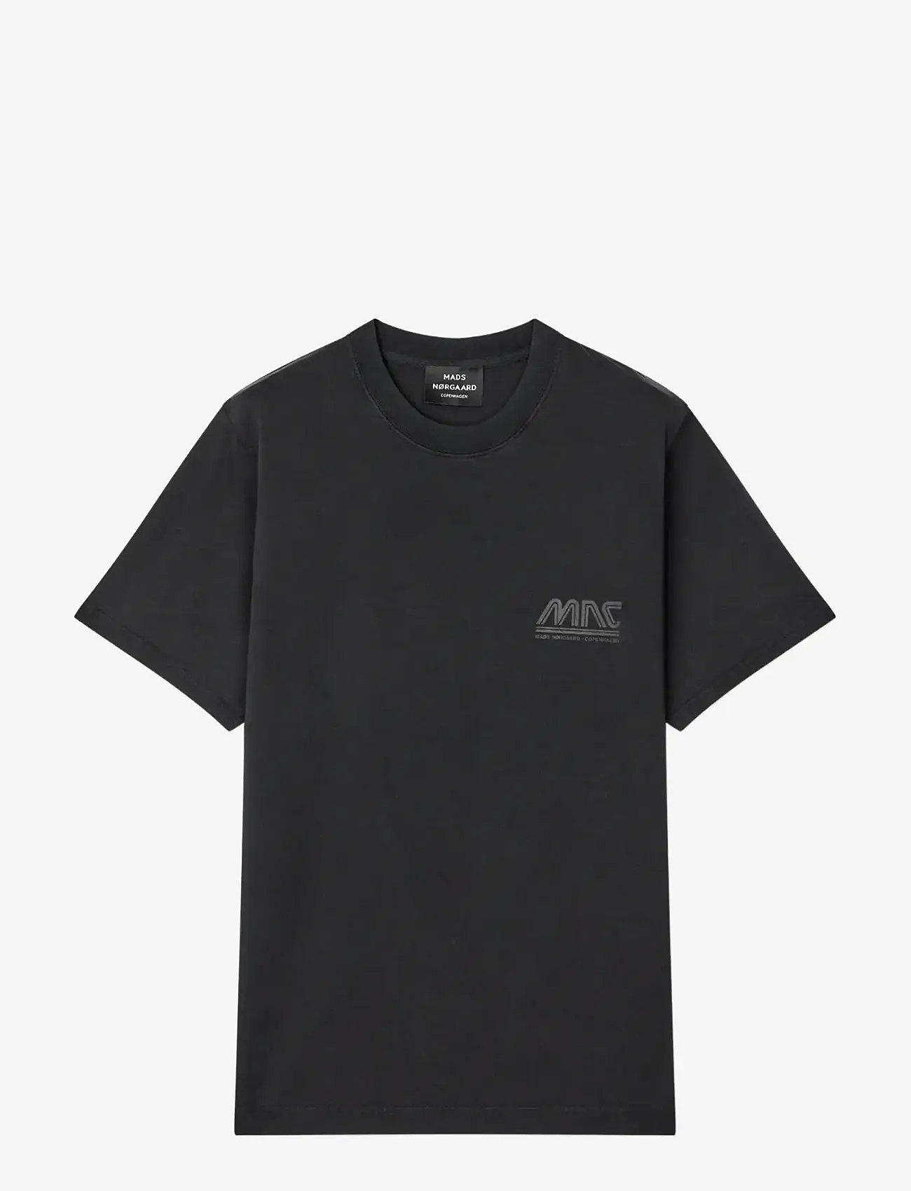 Mads Nørgaard - Cotton Jersey Frode MNC Tee - kortærmede t-shirts - black - 1