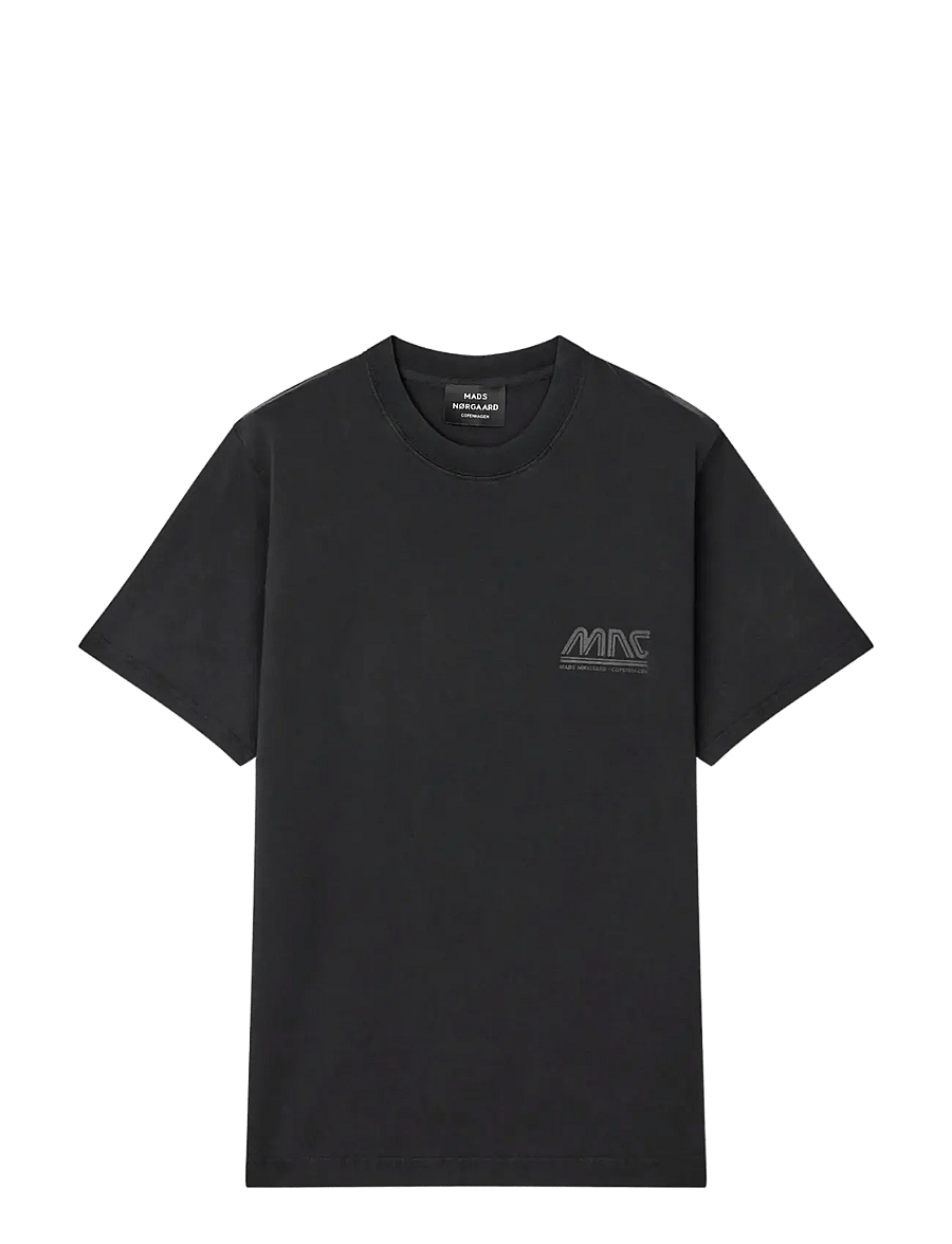 Mads Nørgaard - Cotton Jersey Frode MNC Tee - kurzärmelige t-shirts - black - 1