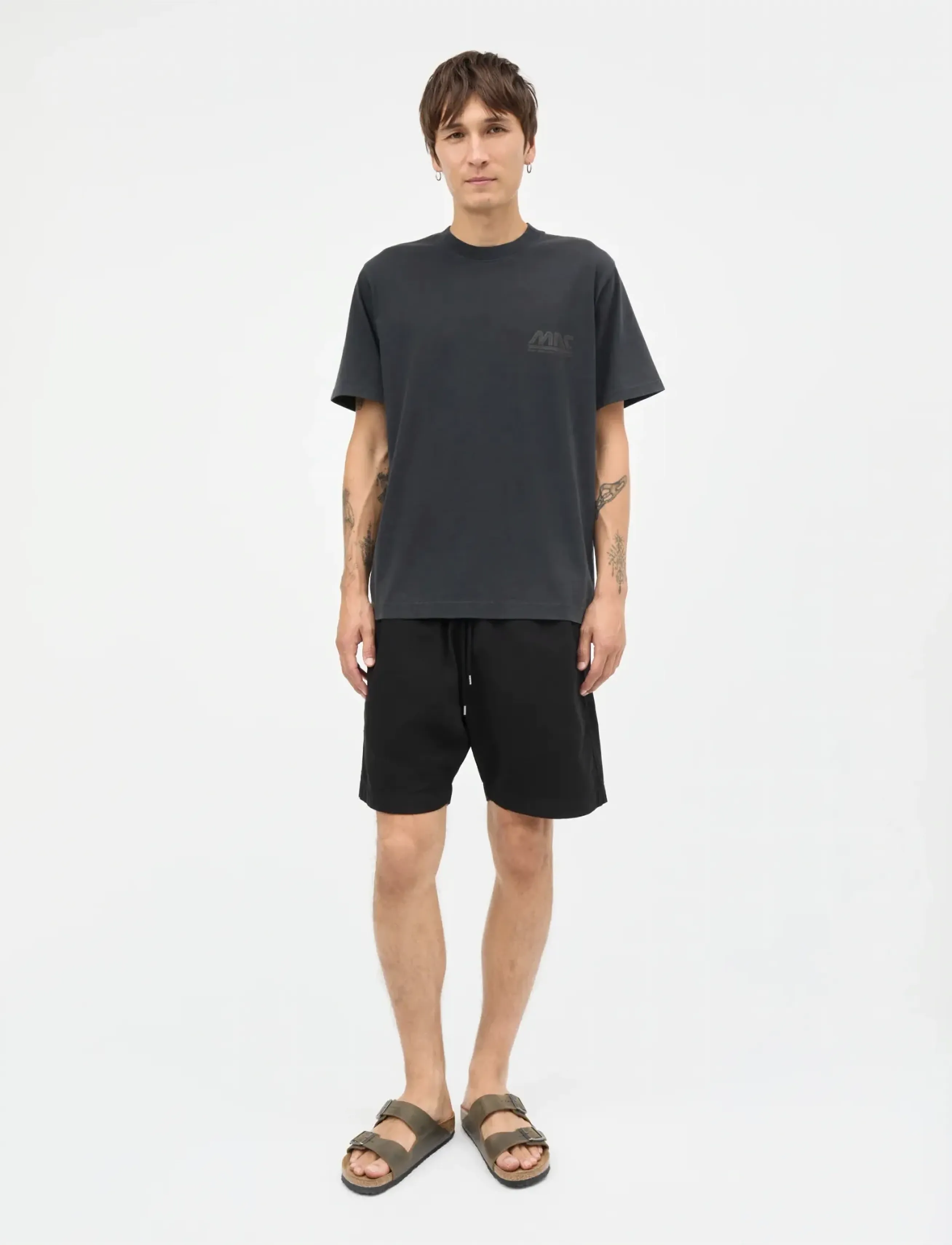 Mads Nørgaard Cotton Jersey Frode MNC Tee - Kortärmade t-shirts - BLACK / black
