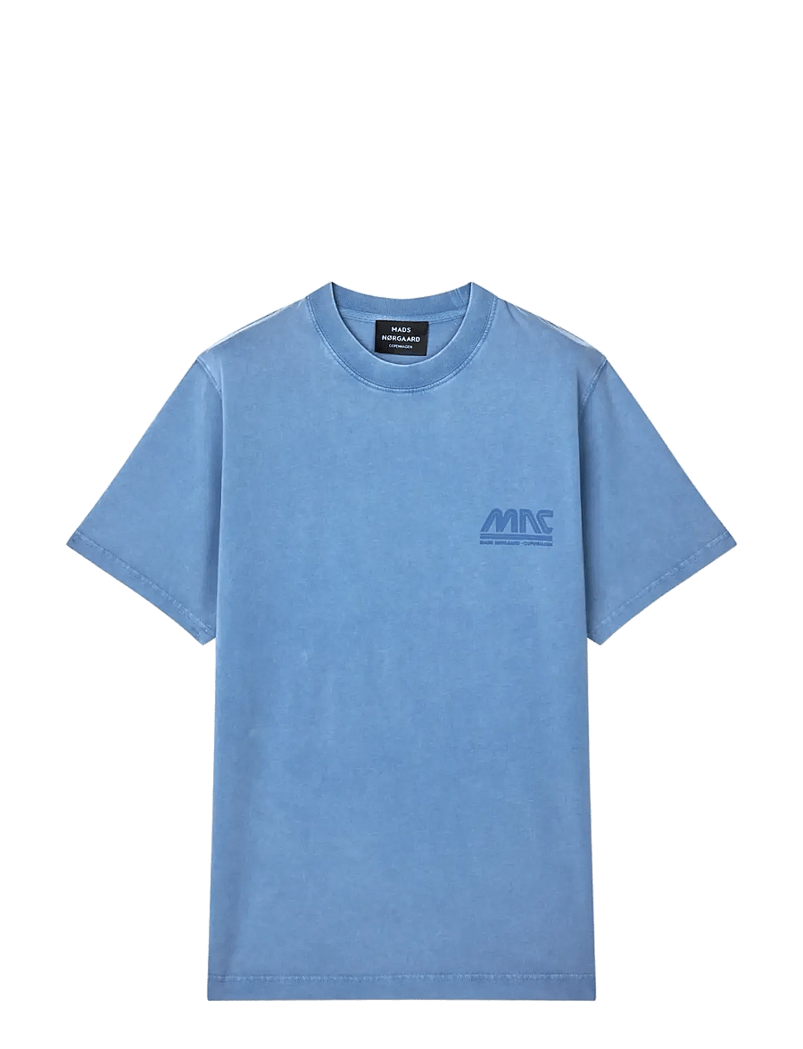 Mads Nørgaard - Cotton Jersey Frode MNC Tee - kortærmede t-shirts - riviera - 1