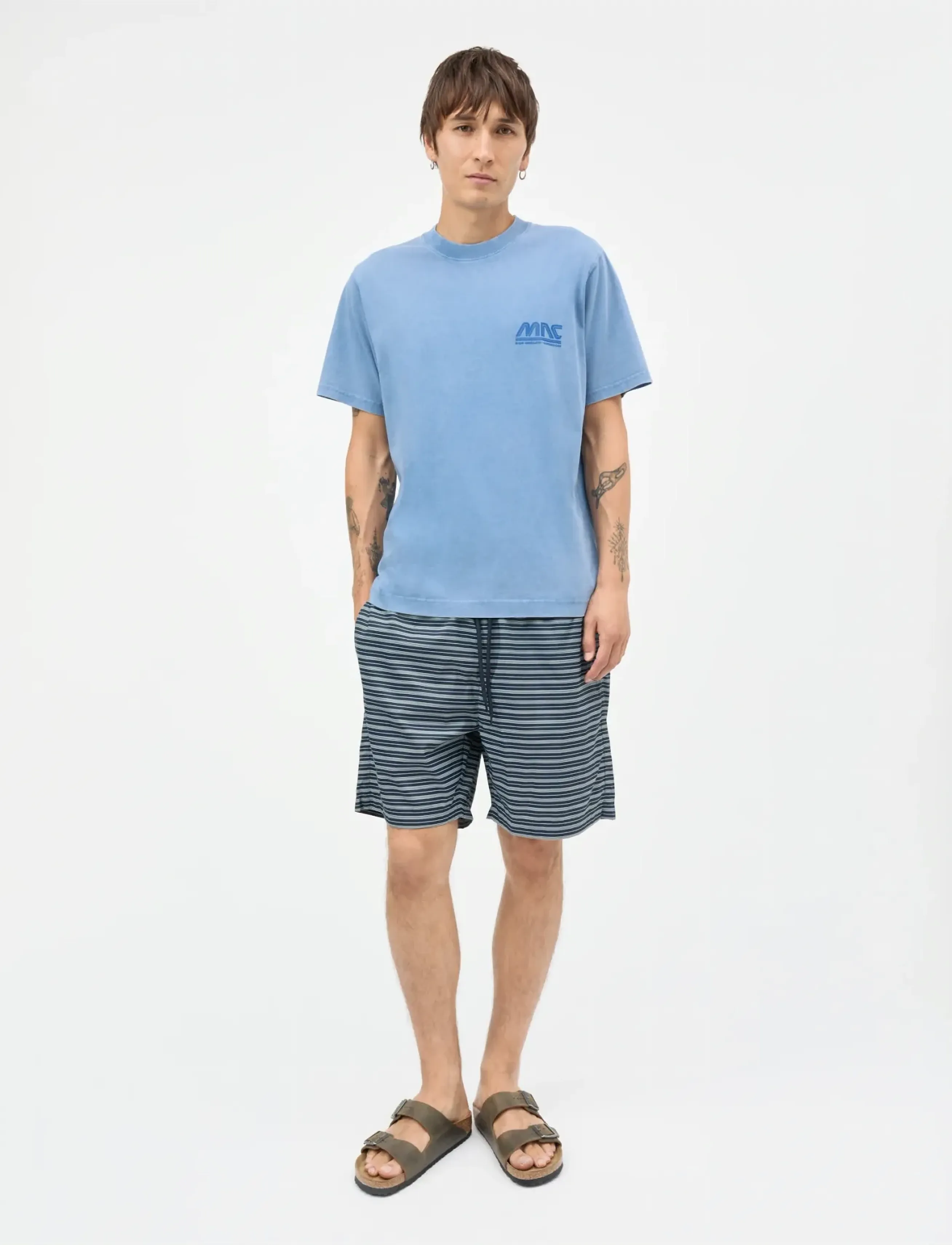 Mads Nørgaard Cotton Jersey Frode MNC Tee - Klær - RIVIERA / blue