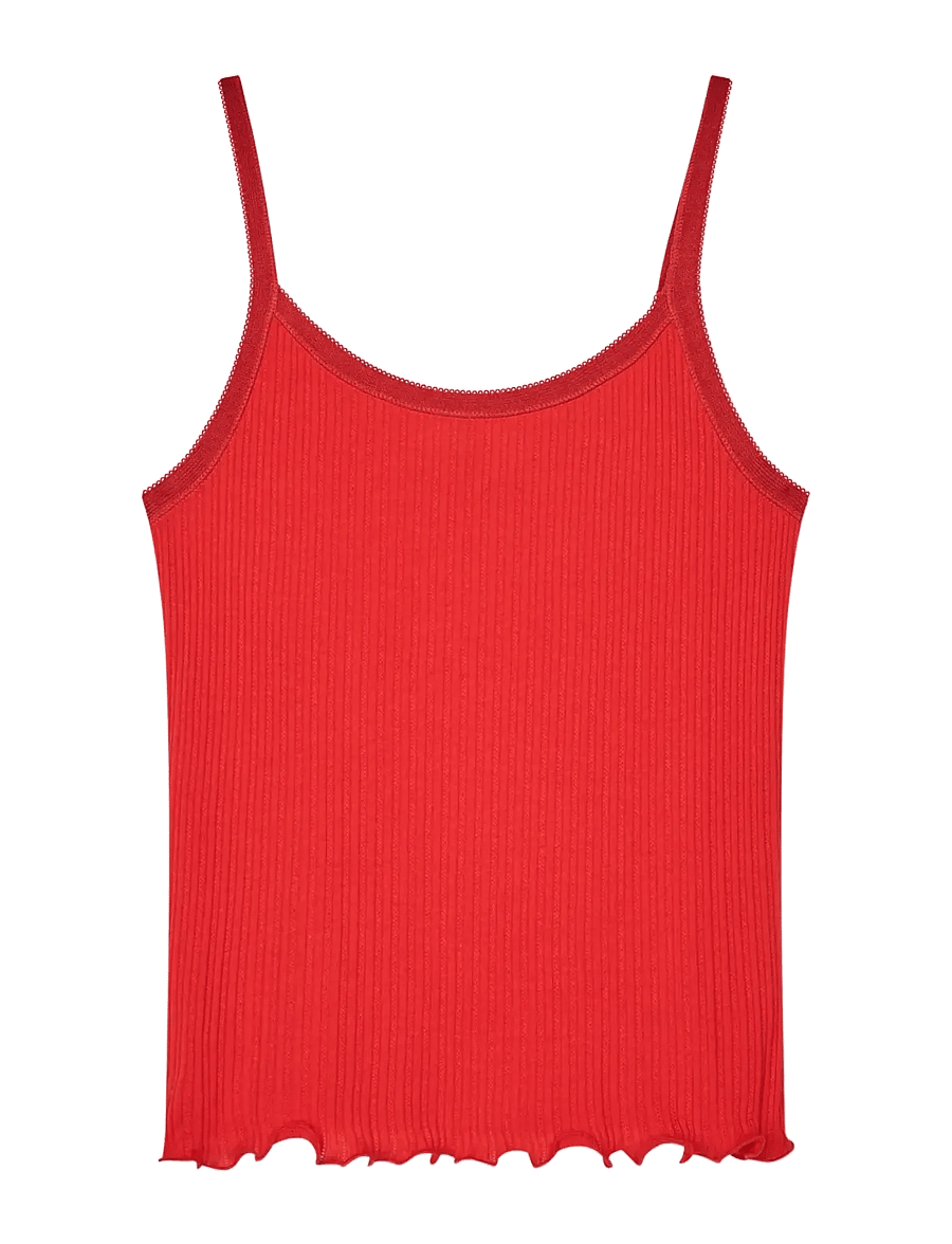 Mads Nørgaard - Pointella Trilla Top - linnen - fiery red - 1
