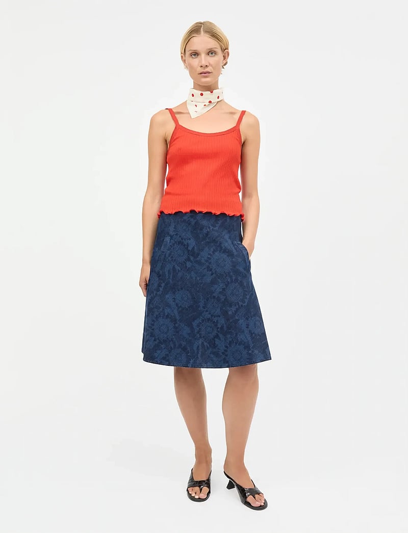 Mads Nørgaard - Pointella Trilla Top - linnen - fiery red - 0