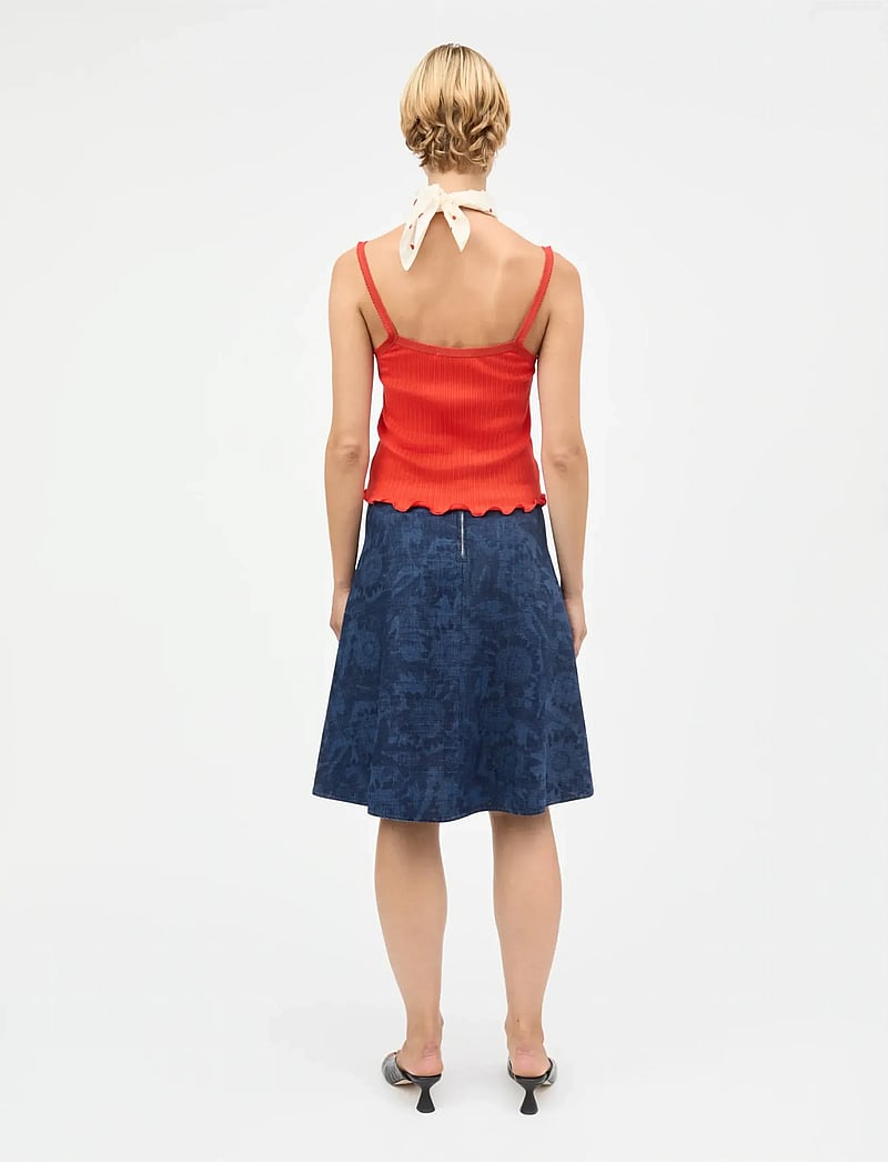 Mads Nørgaard - Pointella Trilla Top - linnen - fiery red - 2