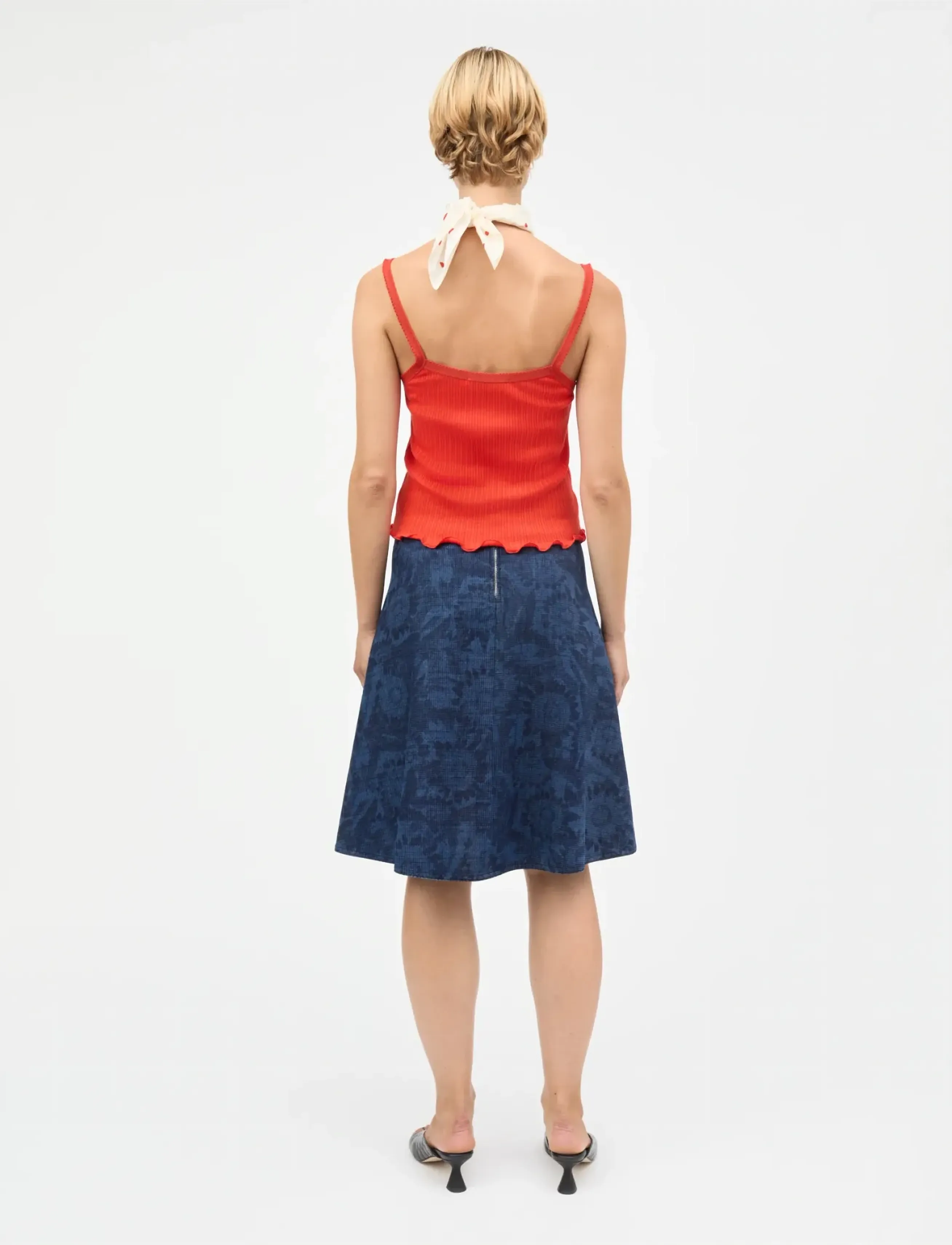 Mads Nørgaard - Pointella Trilla Top - sleeveless tops - fiery red - 2