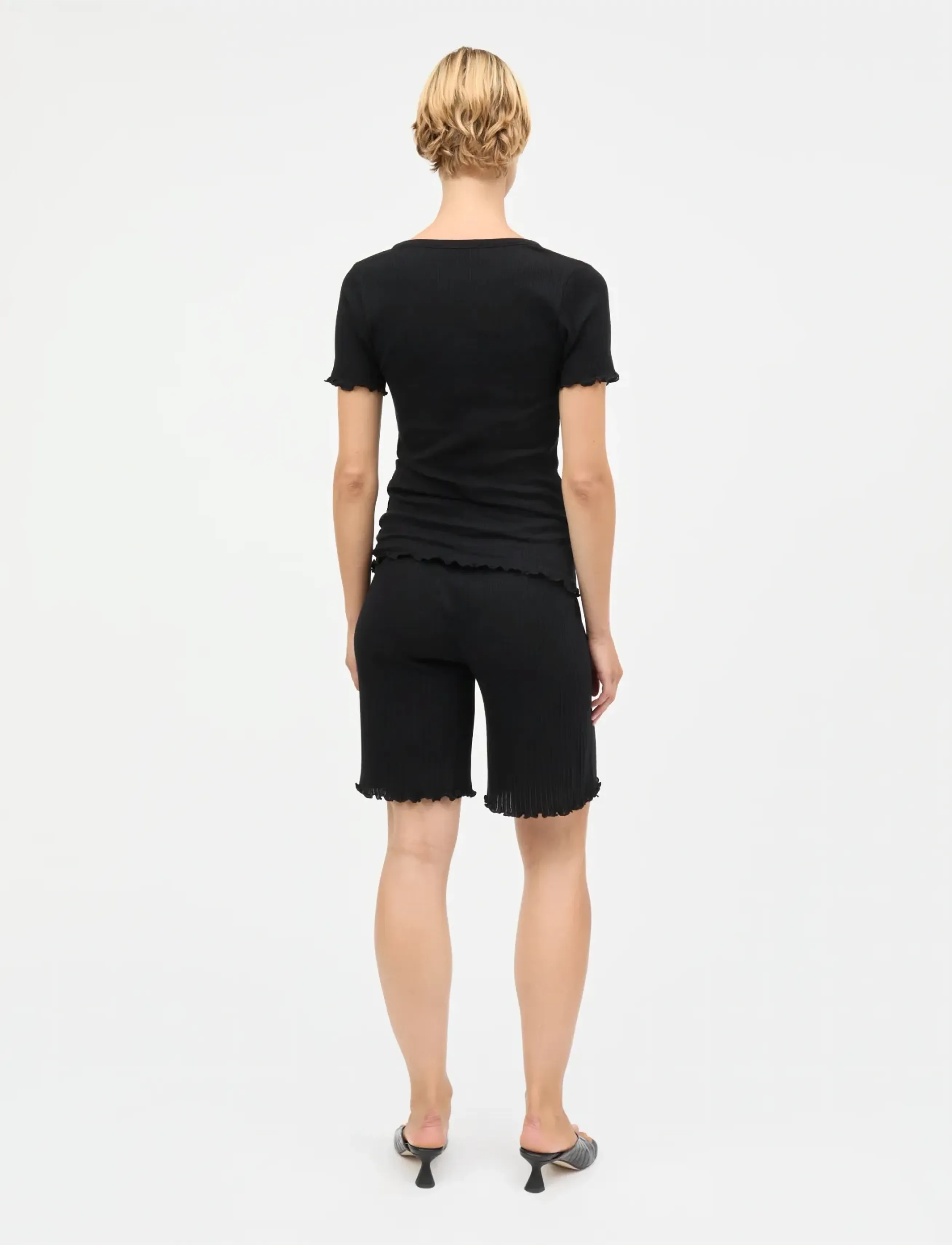 Mads Nørgaard - Pointella Trixy Tee - t-shirts - black - 2