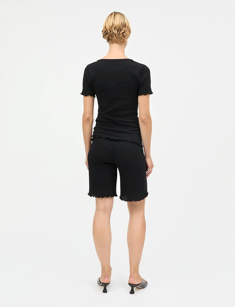 Mads Nørgaard - Pointella Trixy Tee - t-shirts - black - 2