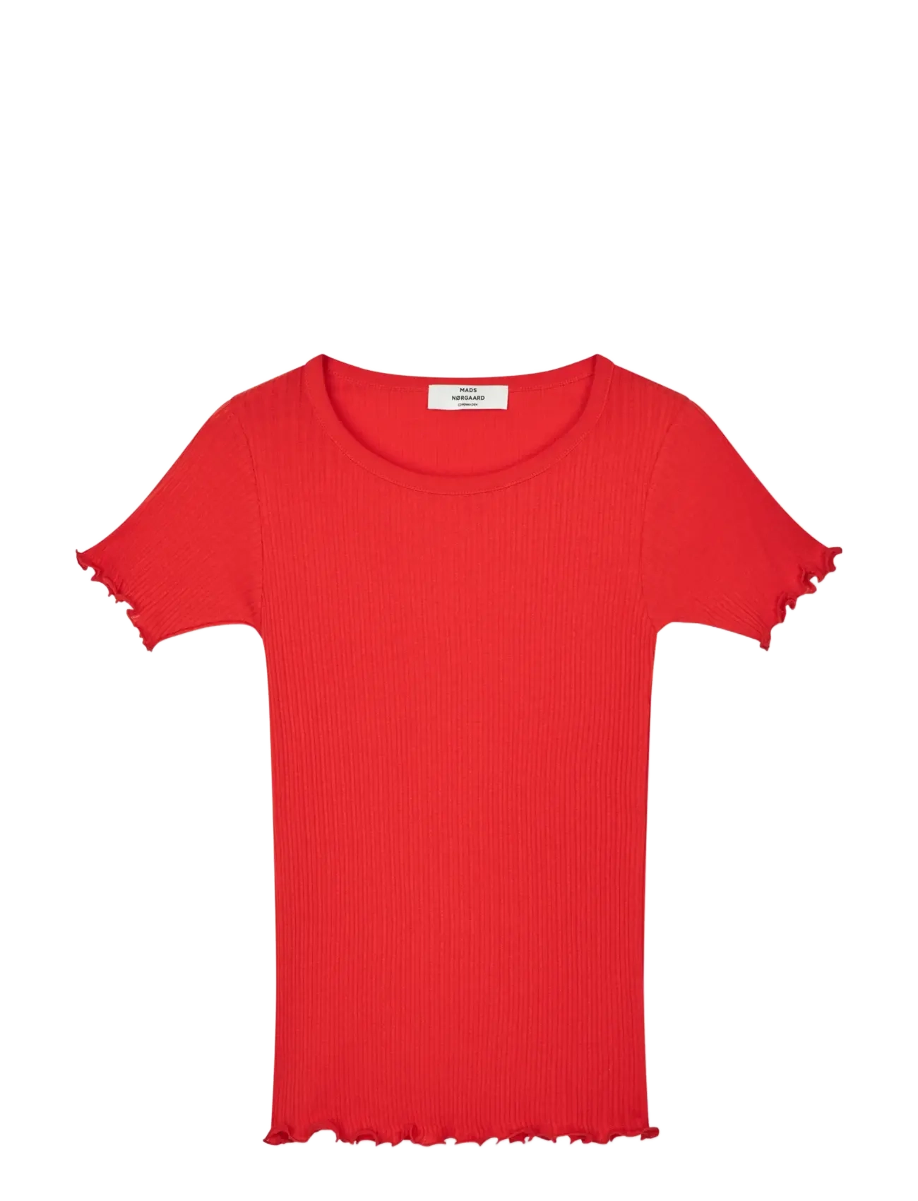 MADS NØRGAARD Pointella Trixy Tee Rot - M - Damen