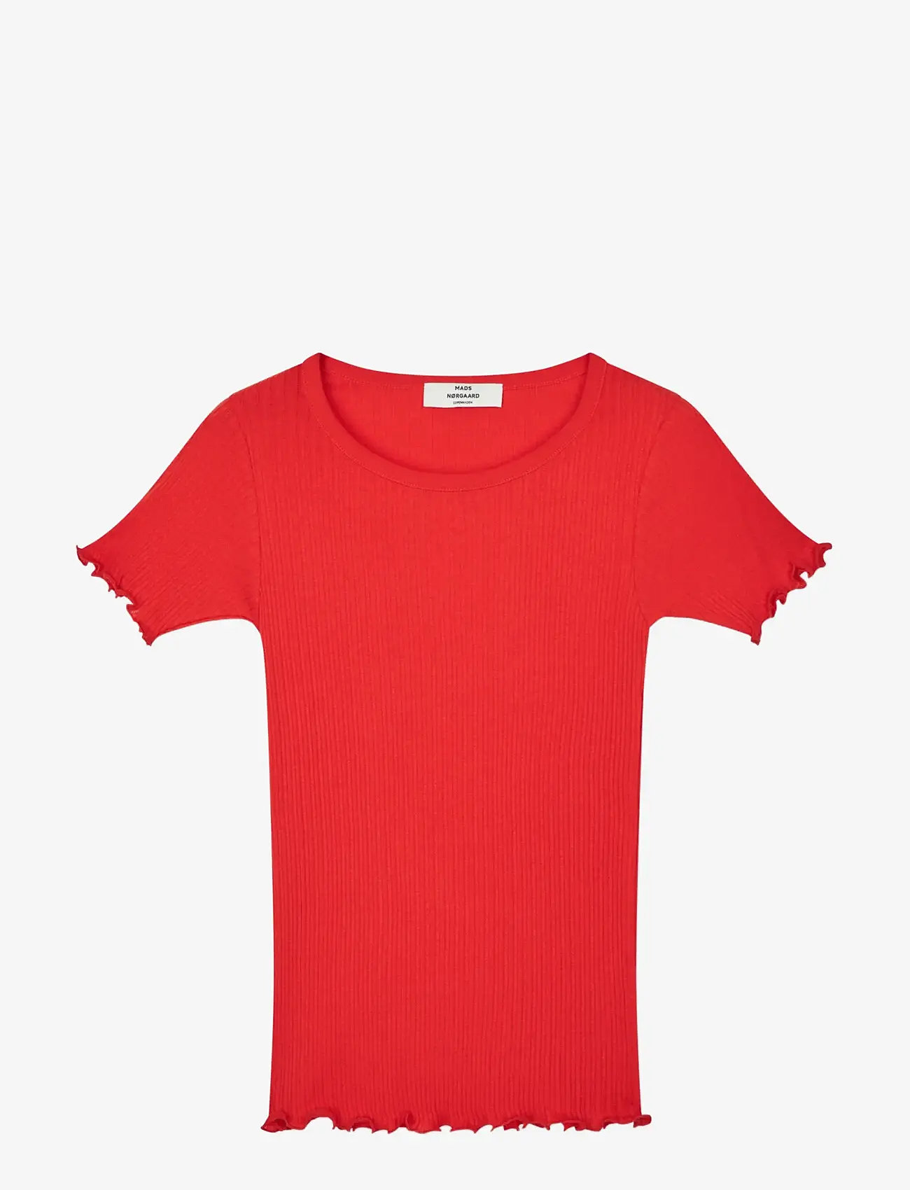 Mads Nørgaard - Pointella Trixy Tee - t-shirts - fiery red - 1