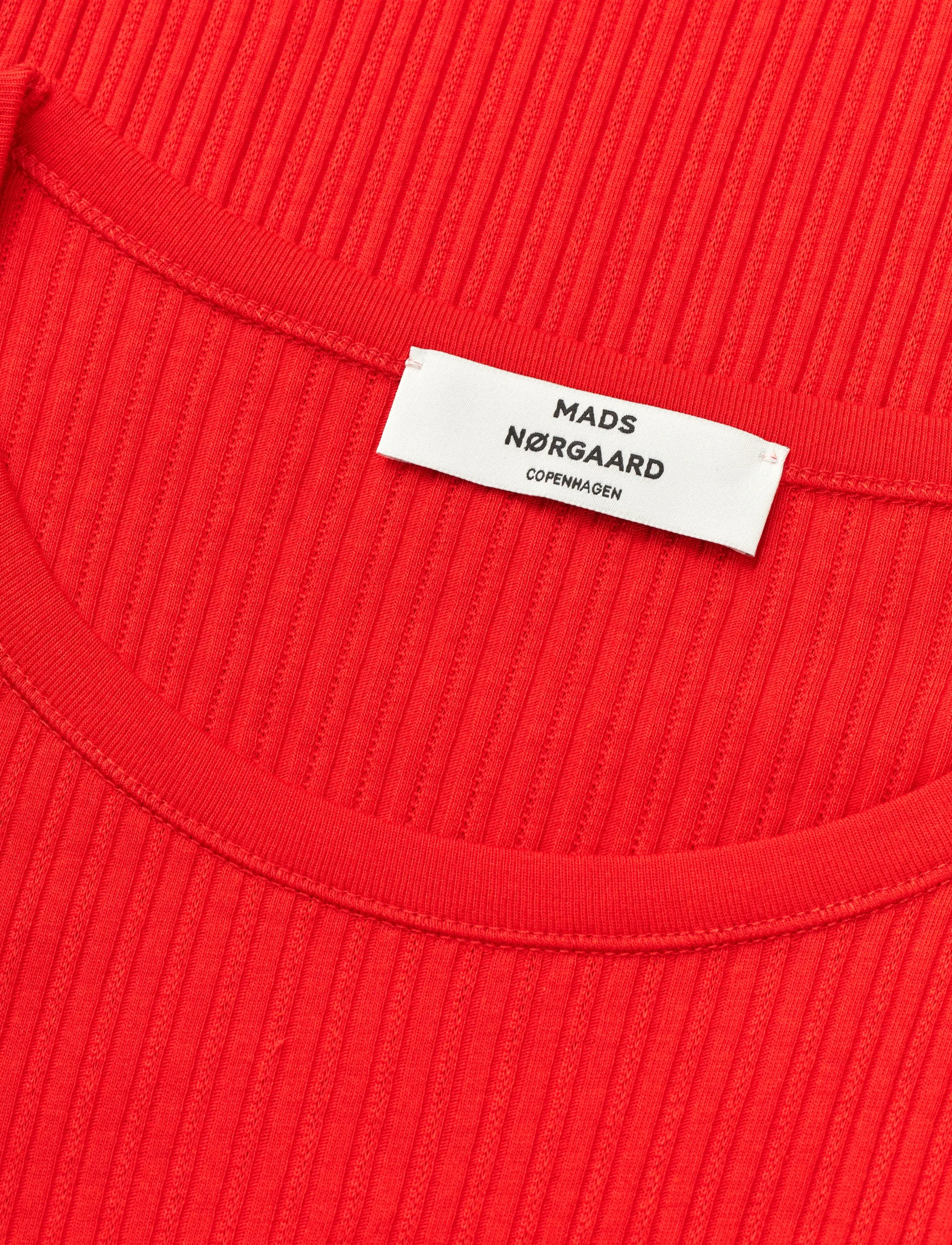 Mads Nørgaard - Pointella Trixy Tee - t-shirts - fiery red - 3