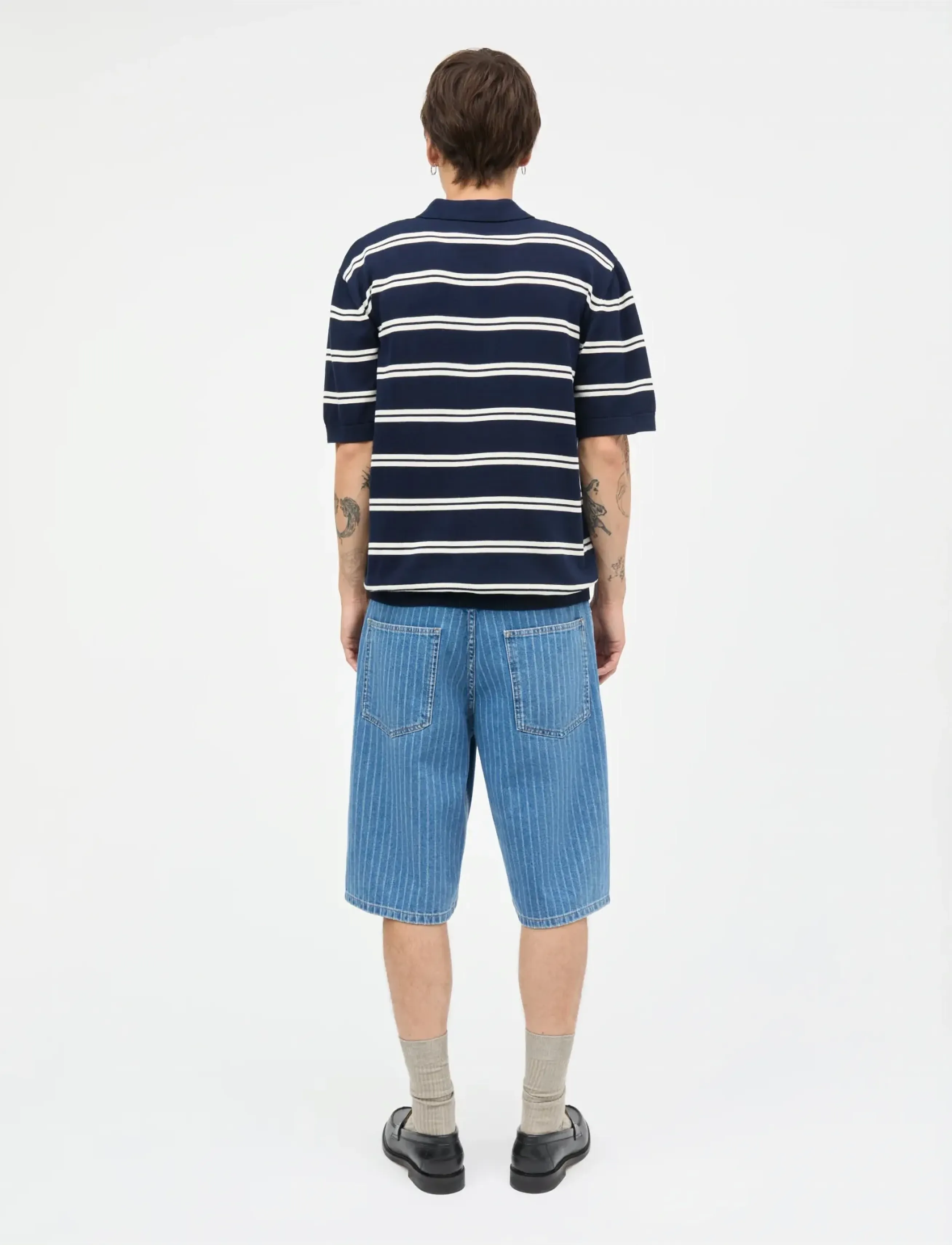 Mads Nørgaard - Tight Cotton Tristan Knit SS ST. - kortærmede poloer - sky captain/vanilla ice - 2