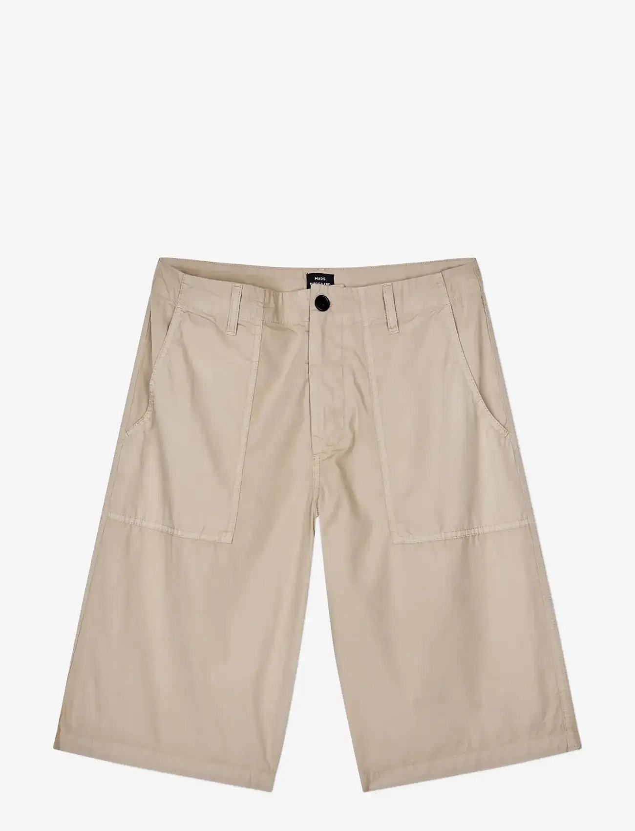 Mads Nørgaard - Dyed Weave Jay Work Shorts - casual shorts - plaza taupe - 1