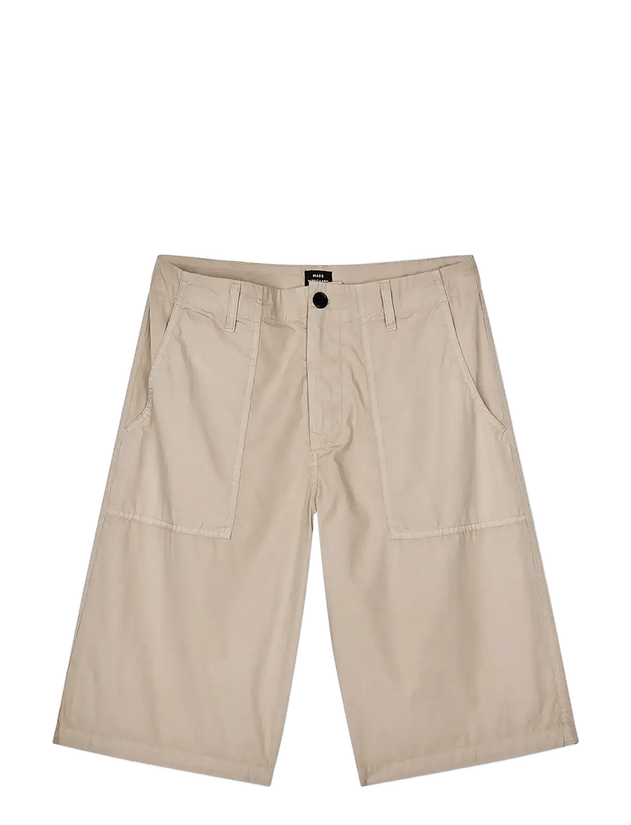 Mads Nørgaard - Dyed Weave Jay Work Shorts - casual shorts - plaza taupe - 1