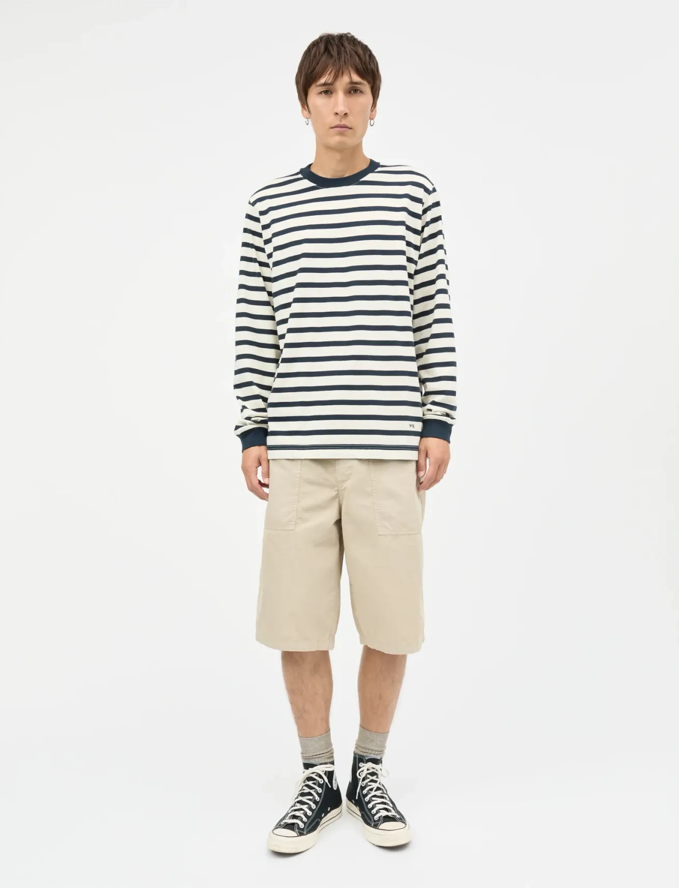 Mads Nørgaard Dyed Weave Jay Work Shorts - Nach Stil kaufen - PLAZA TAUPE / beige