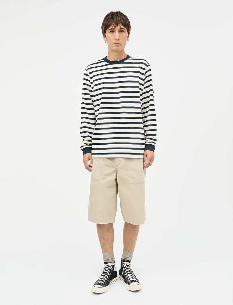 Mads Nørgaard - Dyed Weave Jay Work Shorts - casual shorts - plaza taupe - 0