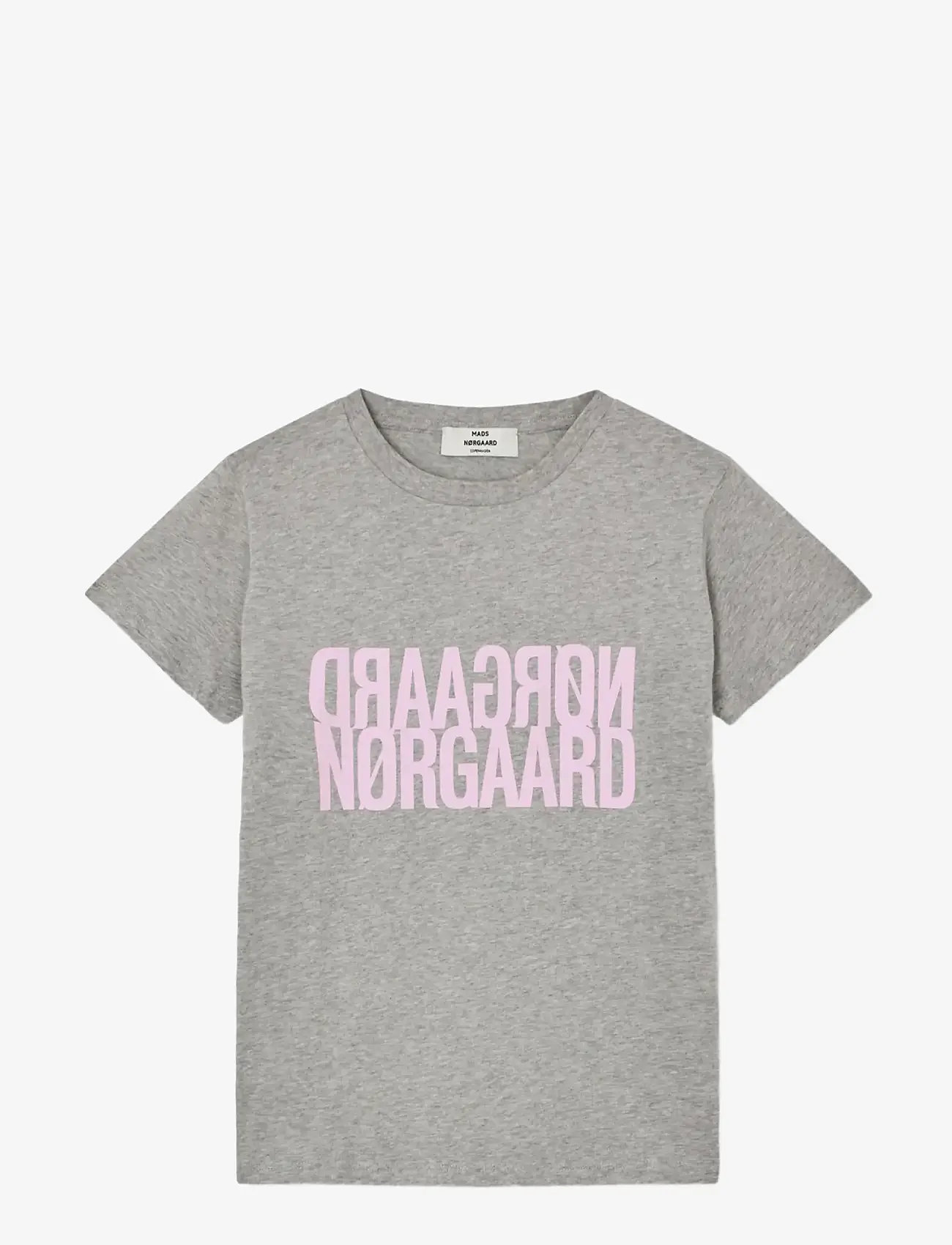 Mads Nørgaard - Single Cotton Trenda P Tee - t-shirts - light grey melange - 0