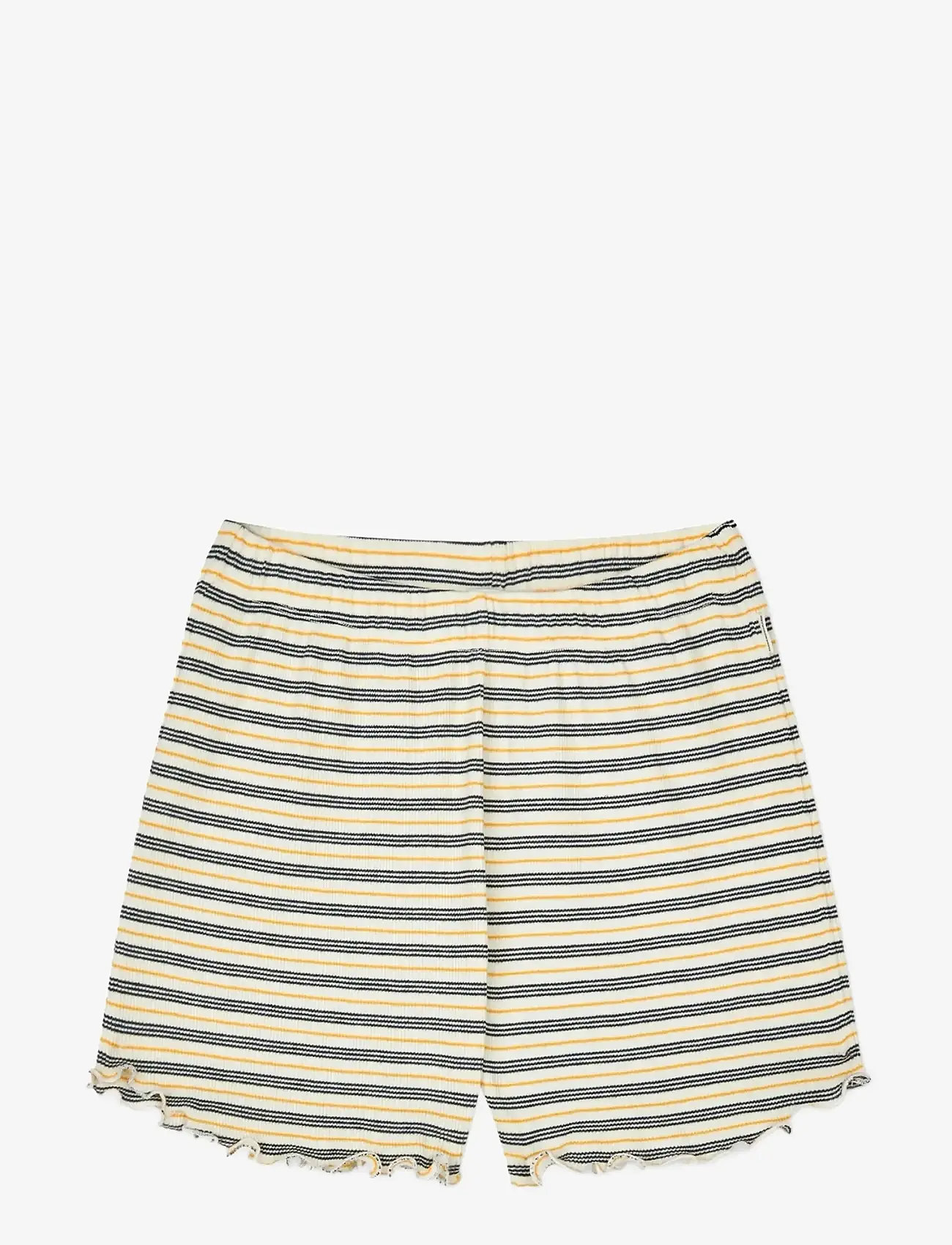 Mads Nørgaard - 2x2 Cotton Stripe Prixa - casual shorts - vanilla ice/sky captain/zinnia - 0
