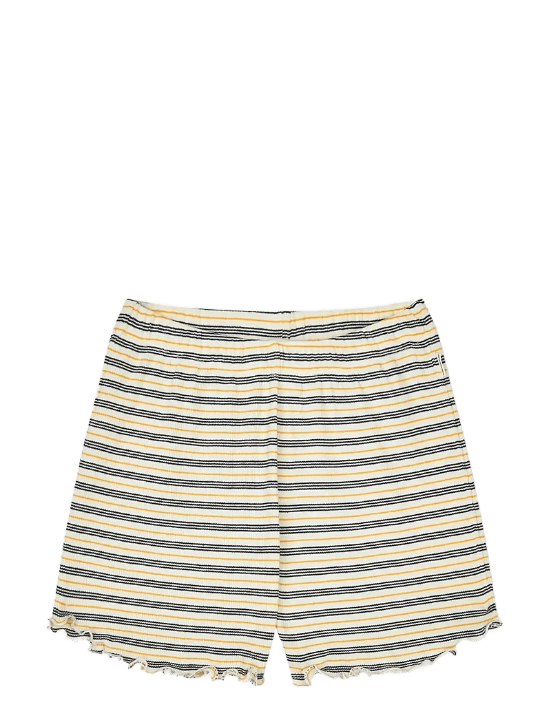 Mads Nørgaard - 2x2 Cotton Stripe Prixa - casual shorts - vanilla ice/sky captain/zinnia - 0