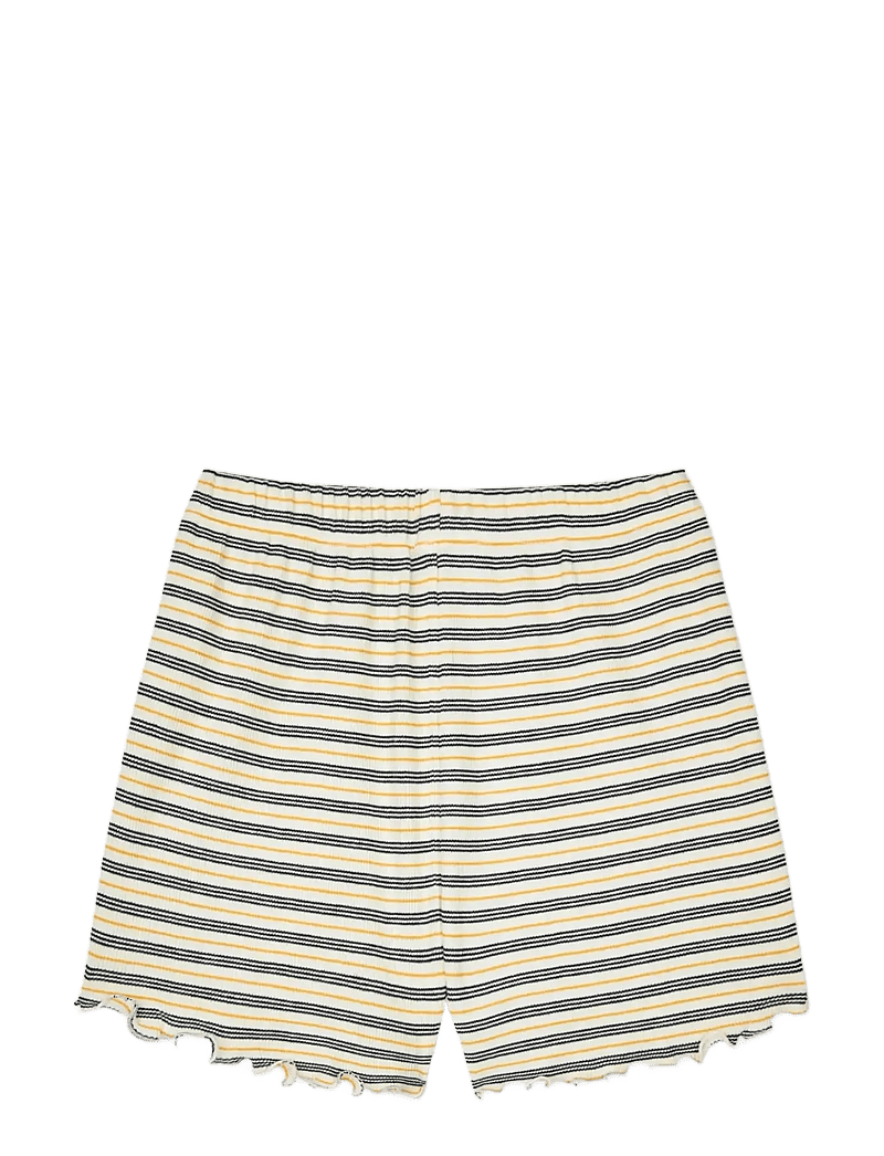 Mads Nørgaard - 2x2 Cotton Stripe Prixa - casual shorts - vanilla ice/sky captain/zinnia - 1
