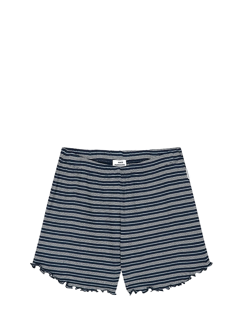 Mads Nørgaard - 2x2 Cotton Stripe Prixa - casual shorts - sky captain/vanilla ice/cashme - 0