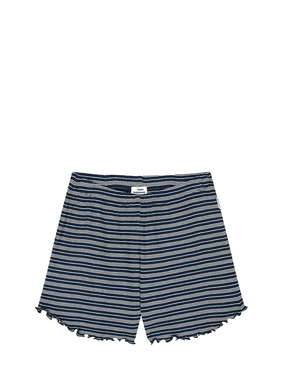 Mads Nørgaard - 2x2 Cotton Stripe Prixa - lühikesed vabaajapüksid - sky captain/vanilla ice/cashme - 0