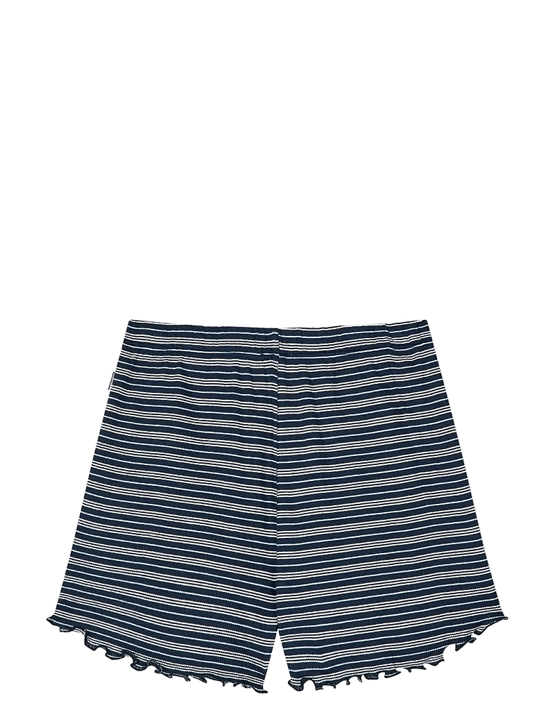 Mads Nørgaard - 2x2 Cotton Stripe Prixa - casual shorts - sky captain/vanilla ice/cashme - 1