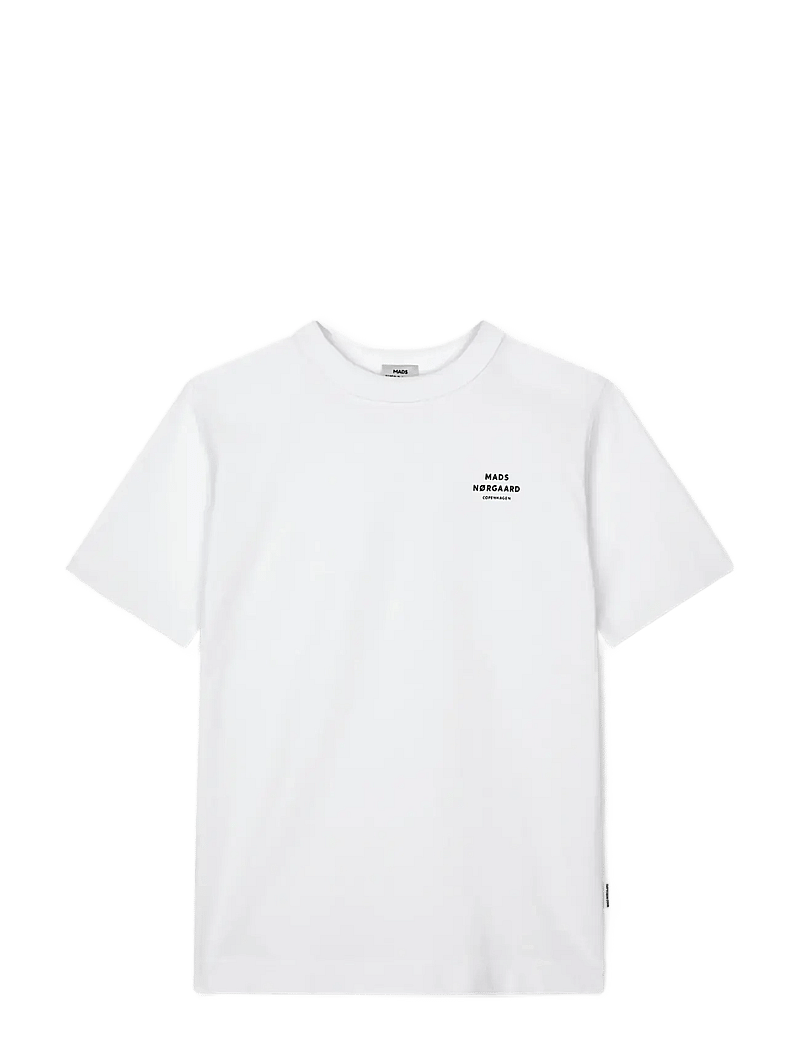 Mads Nørgaard - Cotton Jersey Theo Tee - kortærmede t-shirts - white - 0