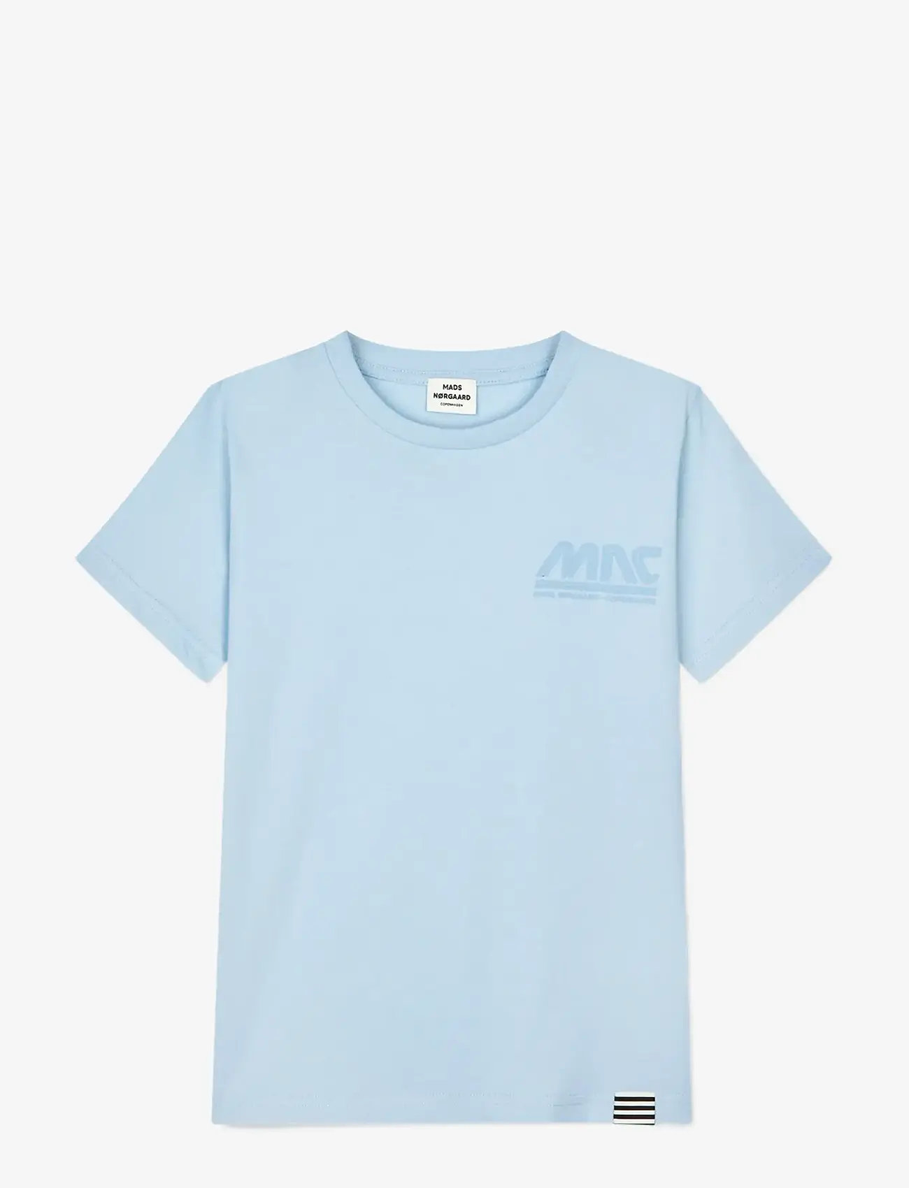 Mads Nørgaard - Printed Tee Thorlino Logo Tee - kortærmede t-shirts - cashmere blue - 0