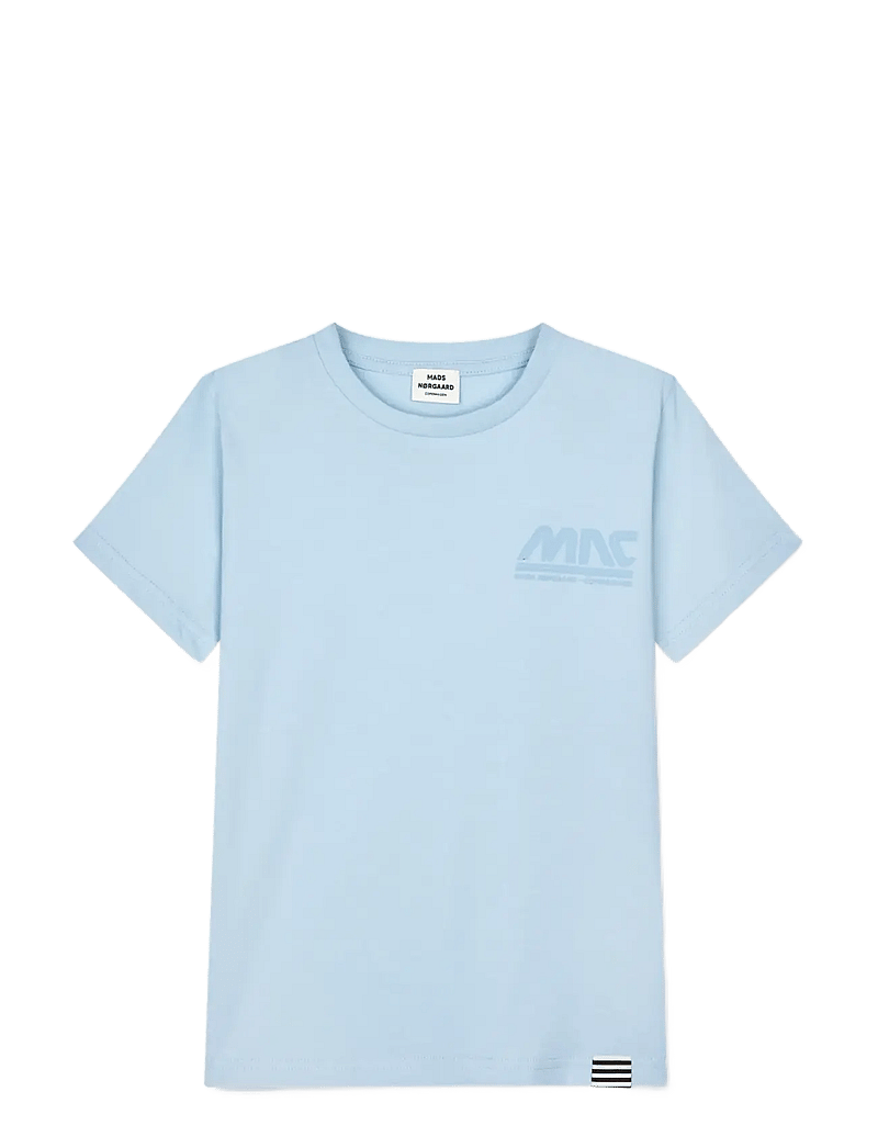 Mads Nørgaard - Printed Tee Thorlino Logo Tee - kortærmede t-shirts - cashmere blue - 0