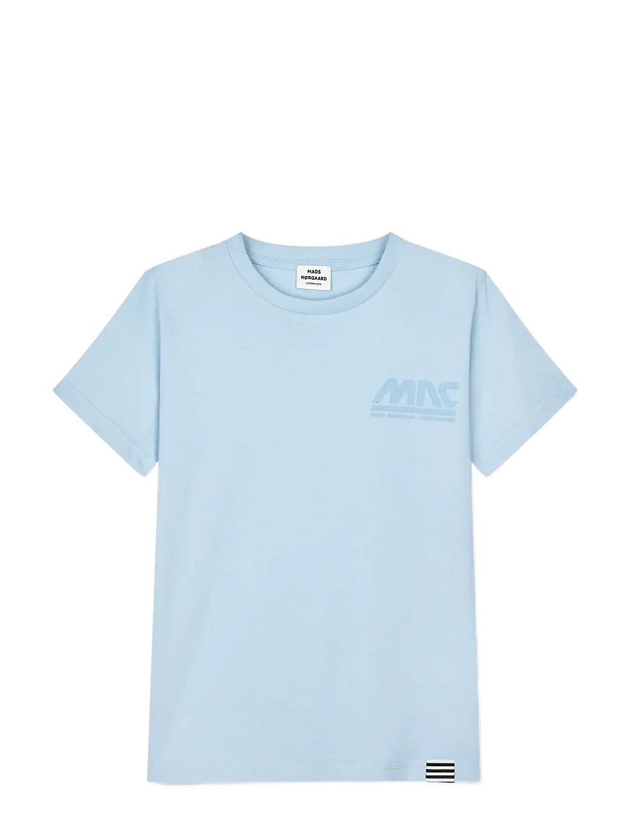 Mads Nørgaard - Printed Tee Thorlino Logo Tee - lühikeste varrukatega t-särgid - cashmere blue - 0