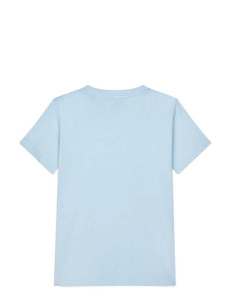 Mads Nørgaard - Printed Tee Thorlino Logo Tee - kortærmede t-shirts - cashmere blue - 1
