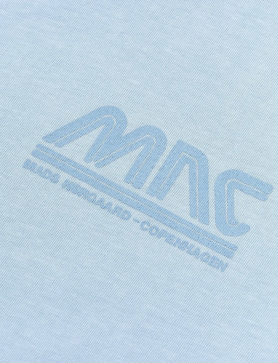 Mads Nørgaard - Printed Tee Thorlino Logo Tee - lühikeste varrukatega t-särgid - cashmere blue - 2