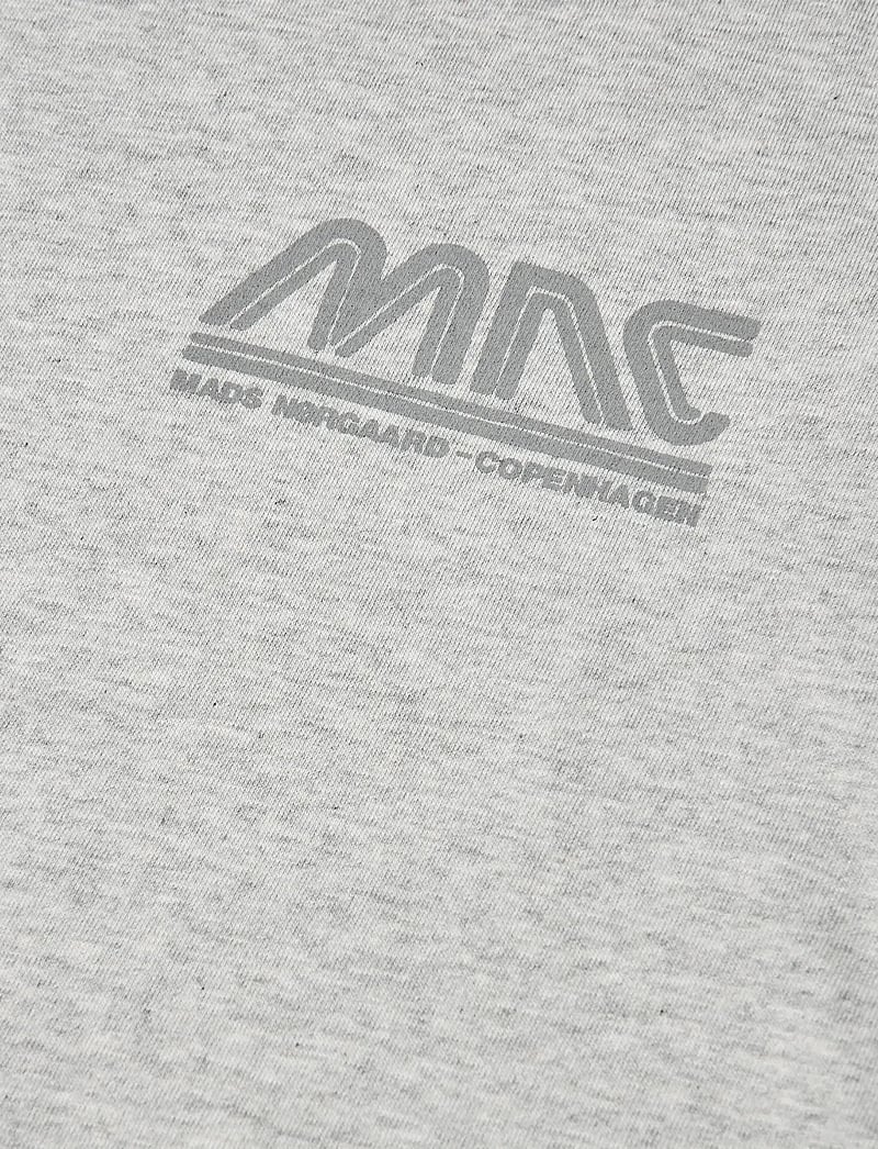Mads Nørgaard - Printed Tee Thorlino Logo Tee - kortærmede t-shirts - grey melange - 2