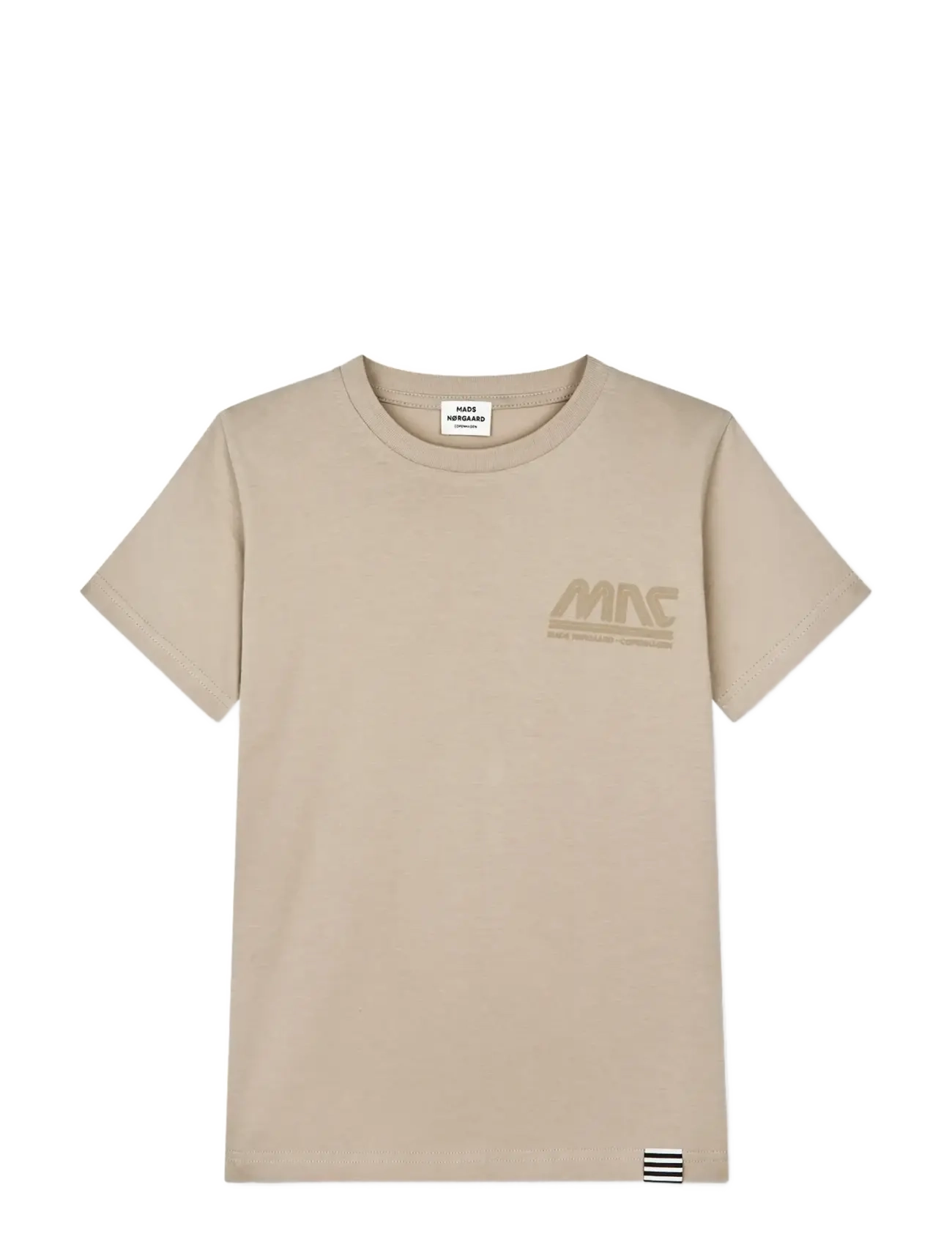 Mads Nørgaard Printed Tee Thorlino Logo Tee - Back to school - PLAZA TAUPE / beige