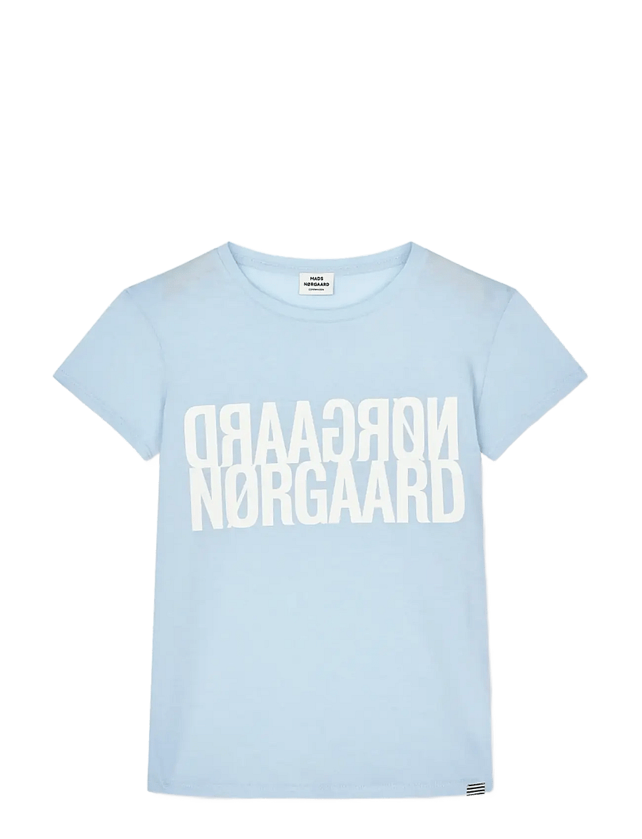 Mads Nørgaard - Single Cotton Tuvina Tee - kurzärmelige - cashmere blue - 0