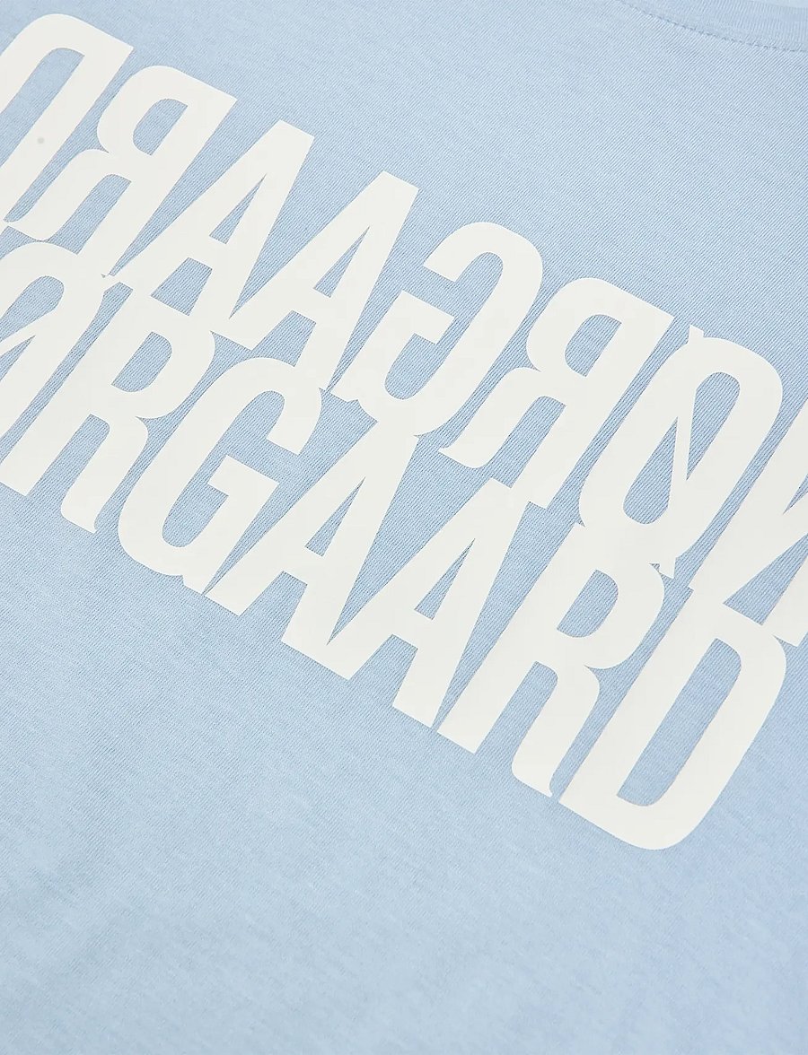 Mads Nørgaard - Single Cotton Tuvina Tee - kurzärmelige - cashmere blue - 2