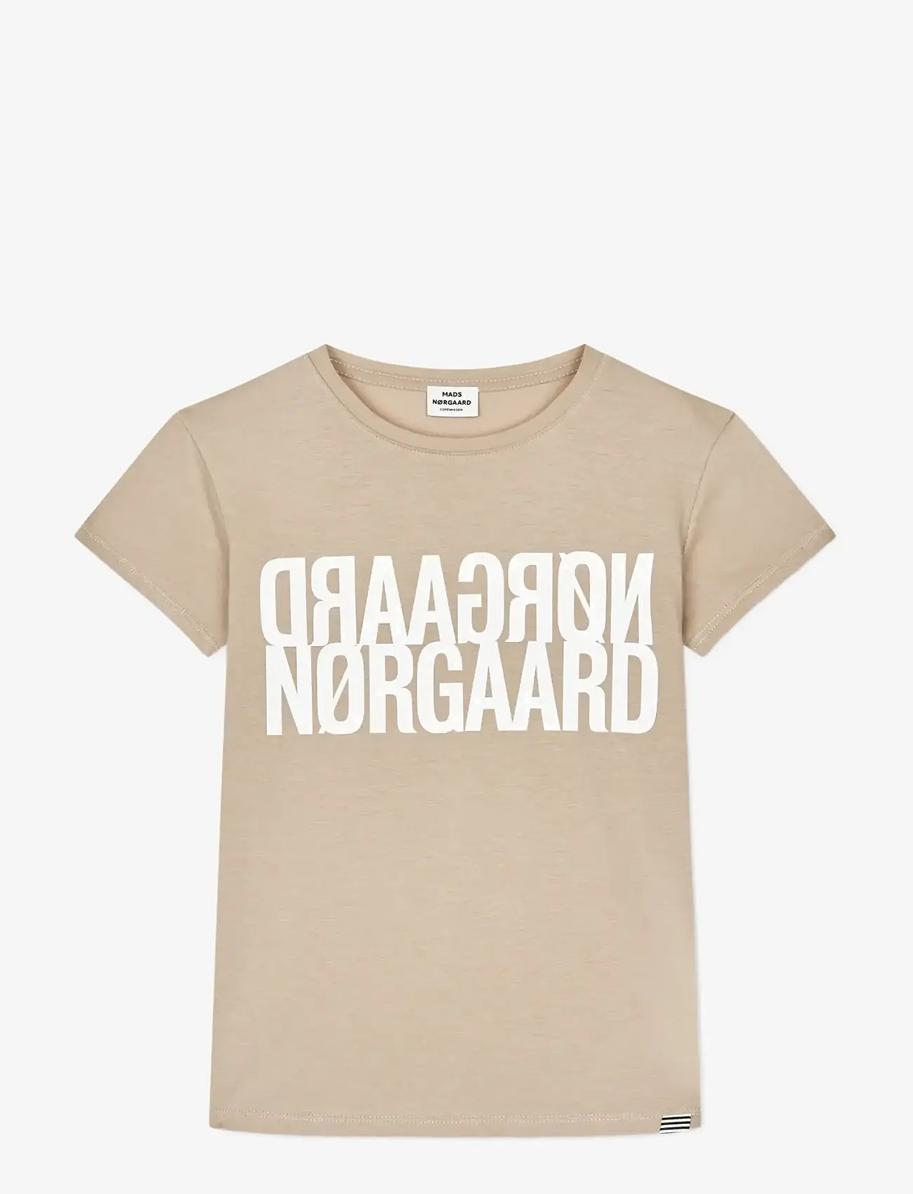 Mads Nørgaard - Single Cotton Tuvina Tee - kortærmede t-shirts - plaza taupe - 0