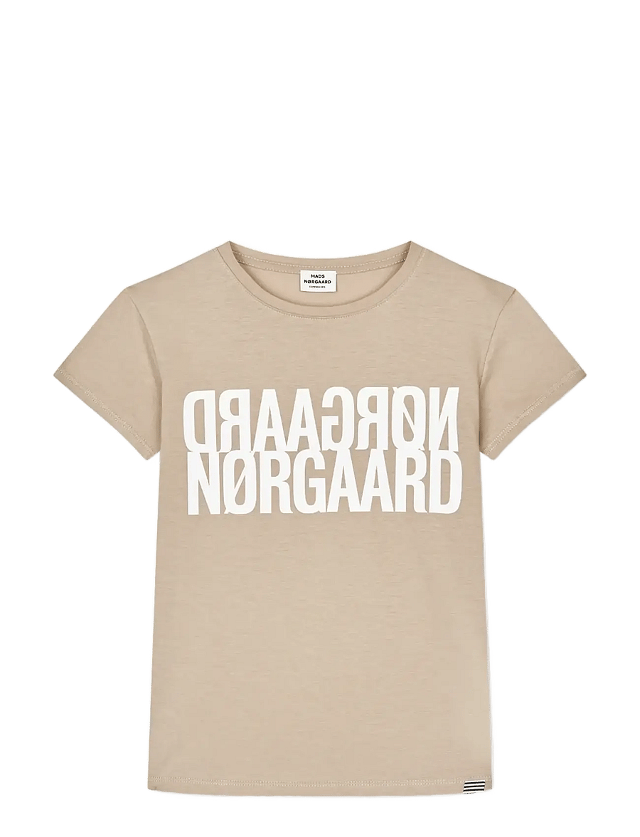 Mads Nørgaard - Single Cotton Tuvina Tee - lühikeste varrukatega t-särgid - plaza taupe - 0