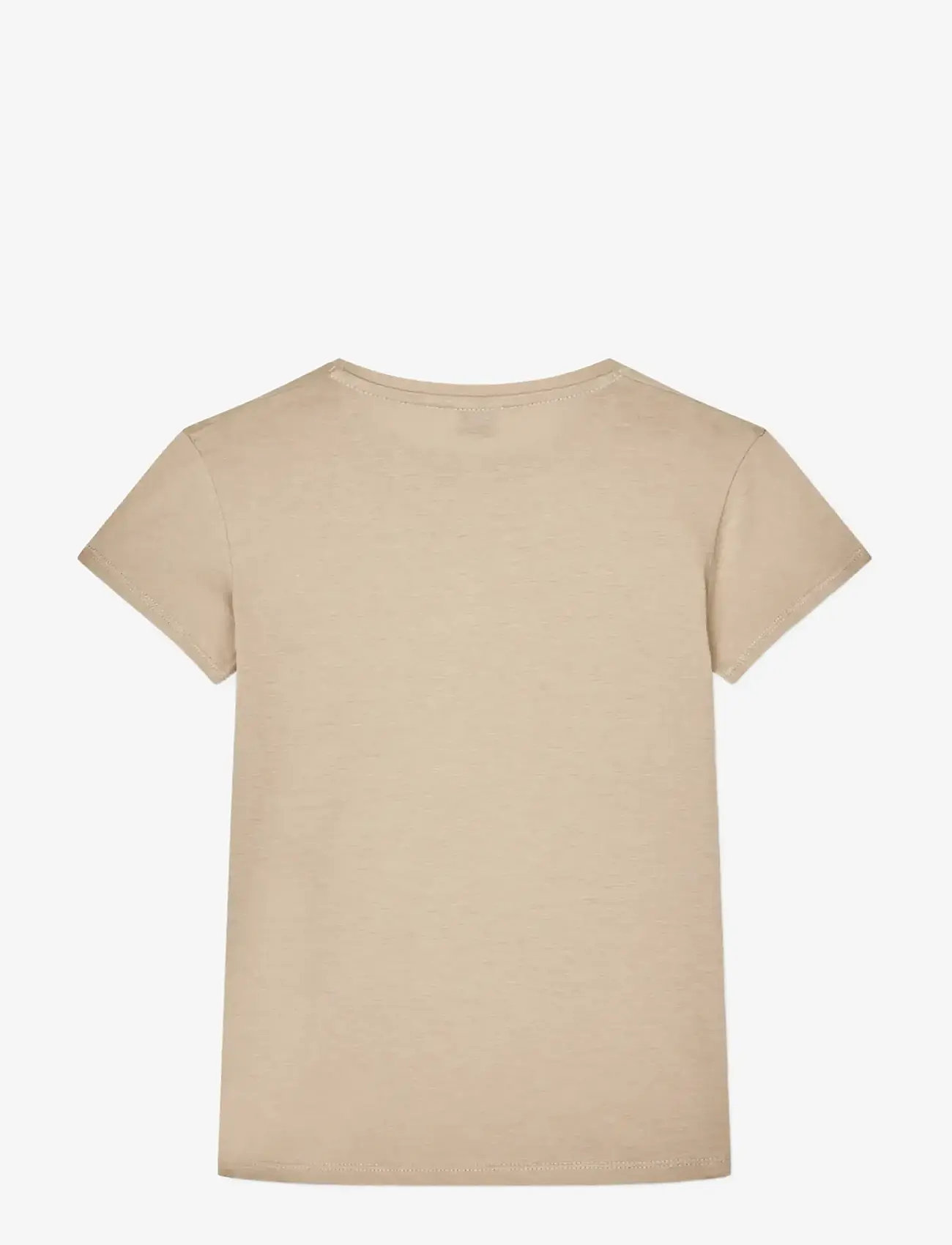 Mads Nørgaard - Single Cotton Tuvina Tee - kortærmede t-shirts - plaza taupe - 1
