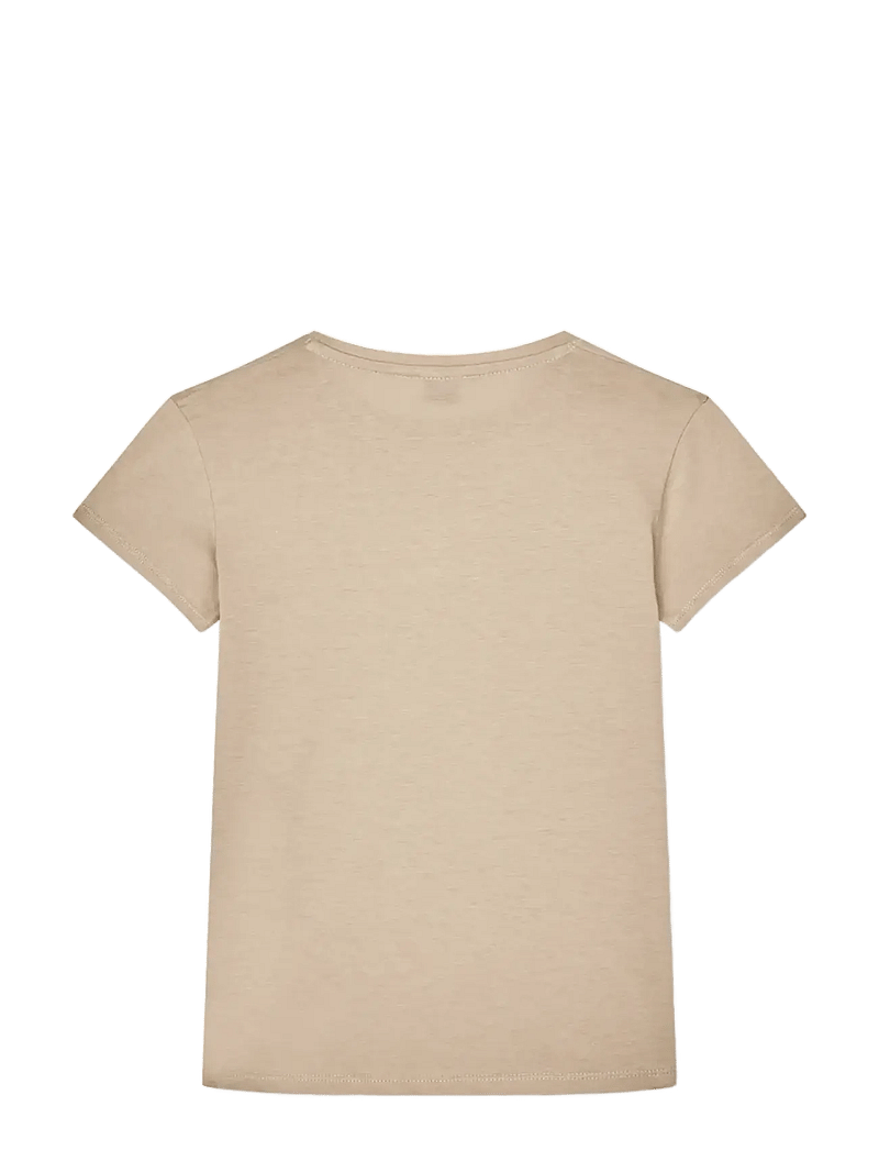 Mads Nørgaard - Single Cotton Tuvina Tee - kortærmede t-shirts - plaza taupe - 1