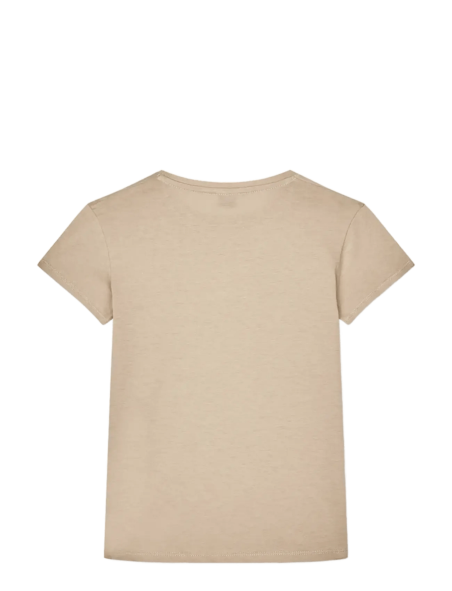 Mads Nørgaard - Single Cotton Tuvina Tee - lühikeste varrukatega t-särgid - plaza taupe - 1