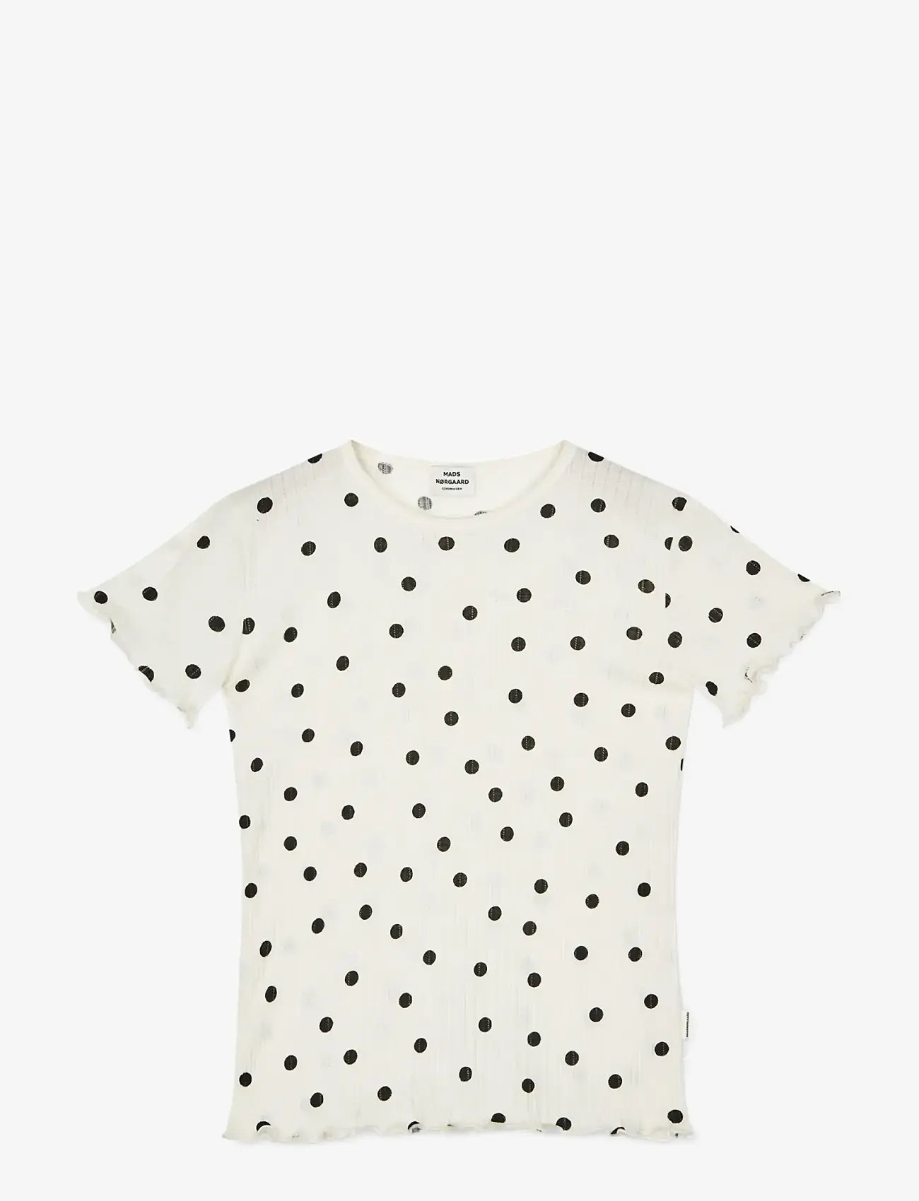 Mads Nørgaard - Pointella Trixina Tee AOP - kortærmede t-shirts - dot aop vanilla ice - 0