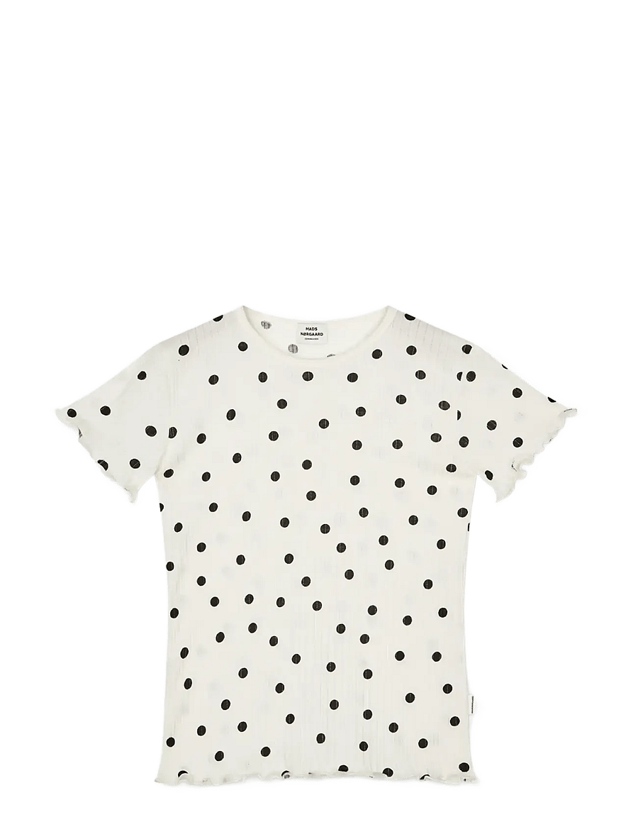 Mads Nørgaard - Pointella Trixina Tee AOP - lühikeste varrukatega t-särgid - dot aop vanilla ice - 0