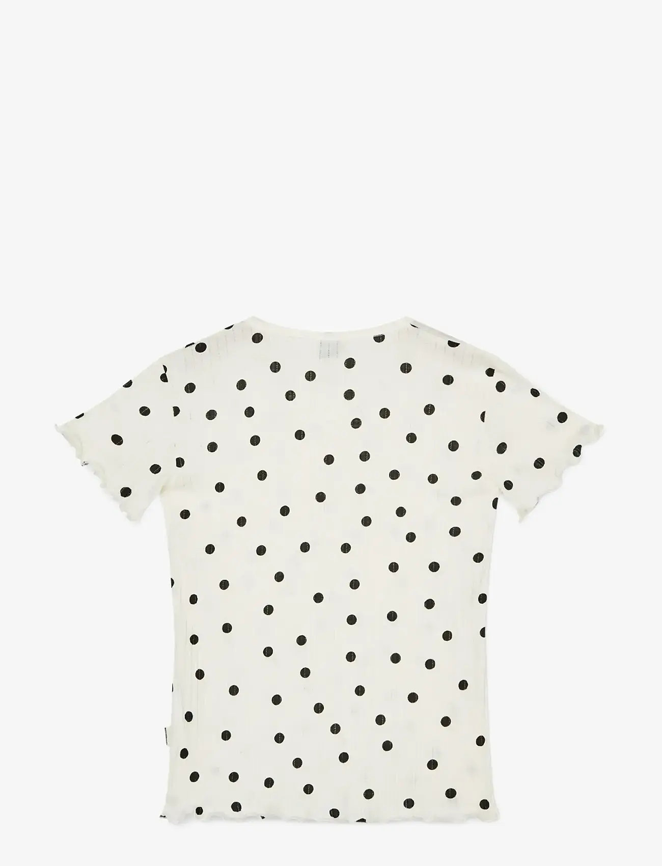 Mads Nørgaard - Pointella Trixina Tee AOP - kortærmede t-shirts - dot aop vanilla ice - 1