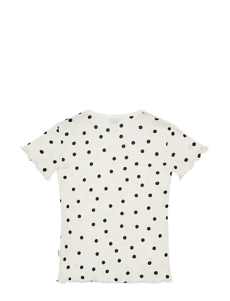 Mads Nørgaard - Pointella Trixina Tee AOP - kortærmede t-shirts - dot aop vanilla ice - 1