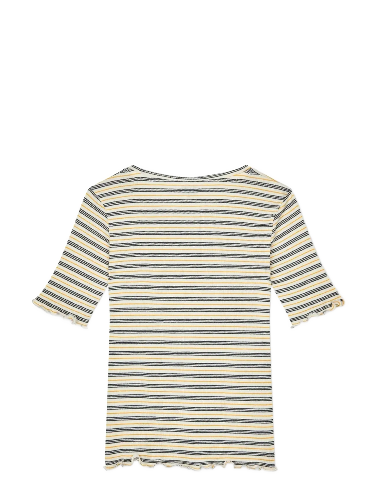 Mads Nørgaard - 2x2 Cotton Stripe Stripe Tuviana Tee - t-shirts à manches courtes - vanilla ice/sky captain/zinnia - 1