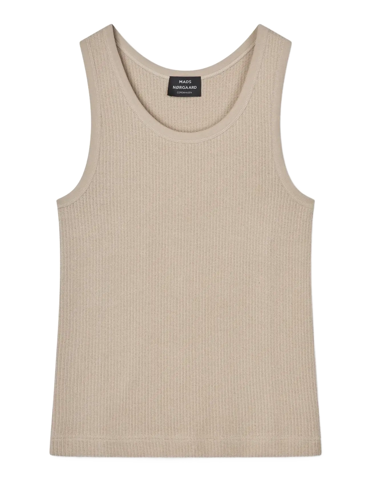 Mads Nørgaard - Hazy Cotton Reffen Tank Top - tanktops - plaza taupe - 1