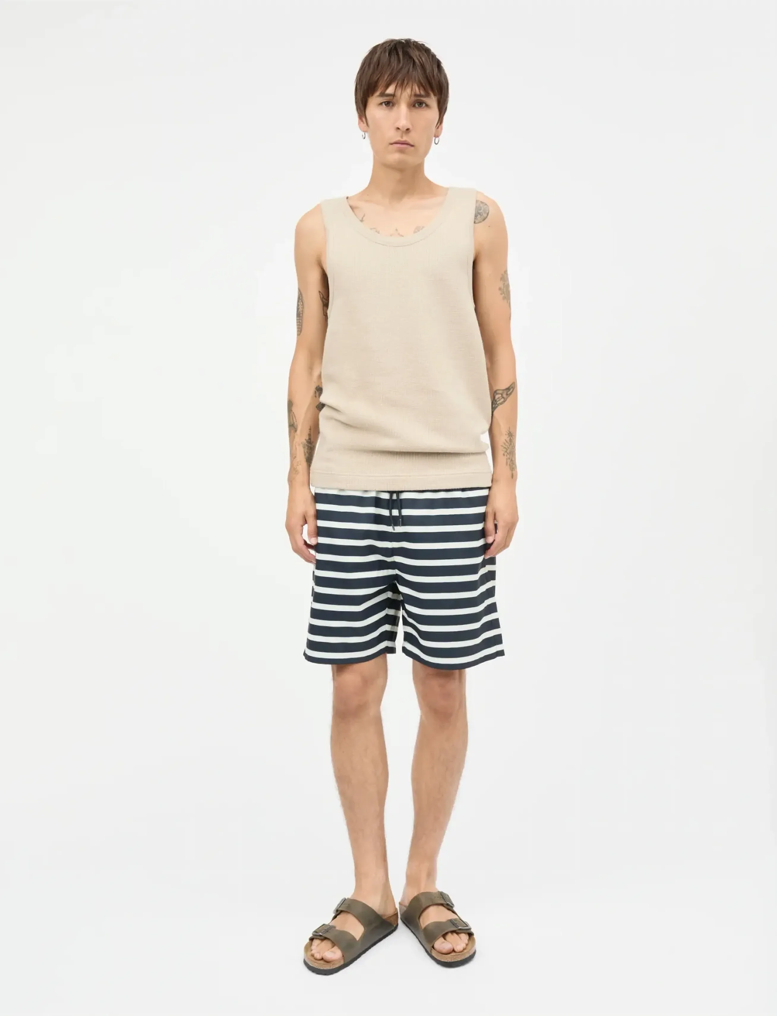 Mads Nørgaard Hazy Cotton Reffen Tank Top - Klær - PLAZA TAUPE / beige