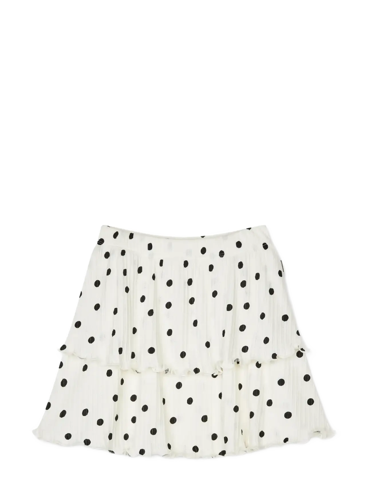 Mads Nørgaard Pointella Sallie Skirt AOP - Skirts - DOT AOP VANILLA ICE / white