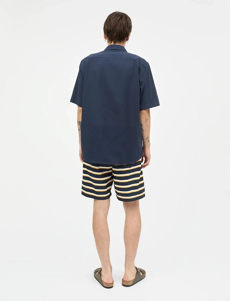 Mads Nørgaard - Grida Cotton Victor Shirt SS - kortærmede skjorter - sky captain - 2